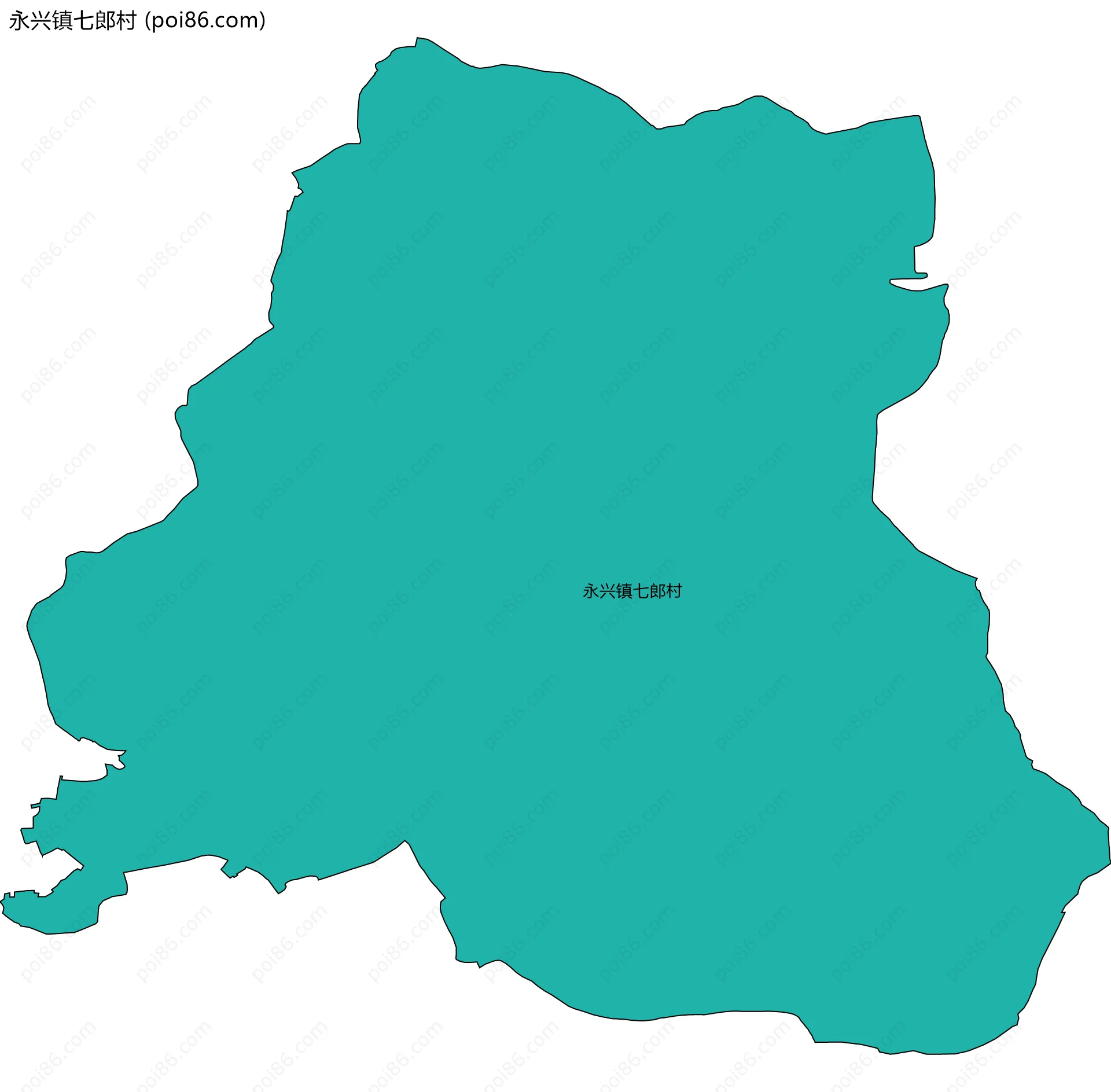 永兴镇七郎村边界地图