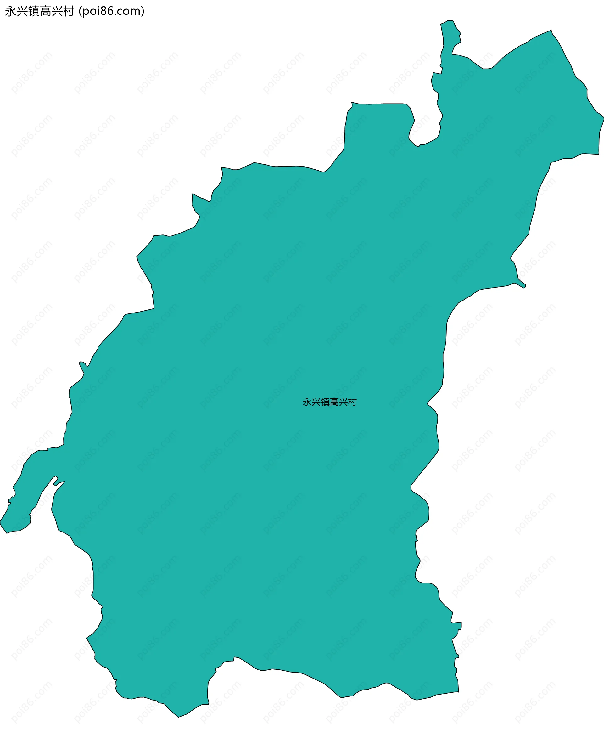 永兴镇高兴村边界地图