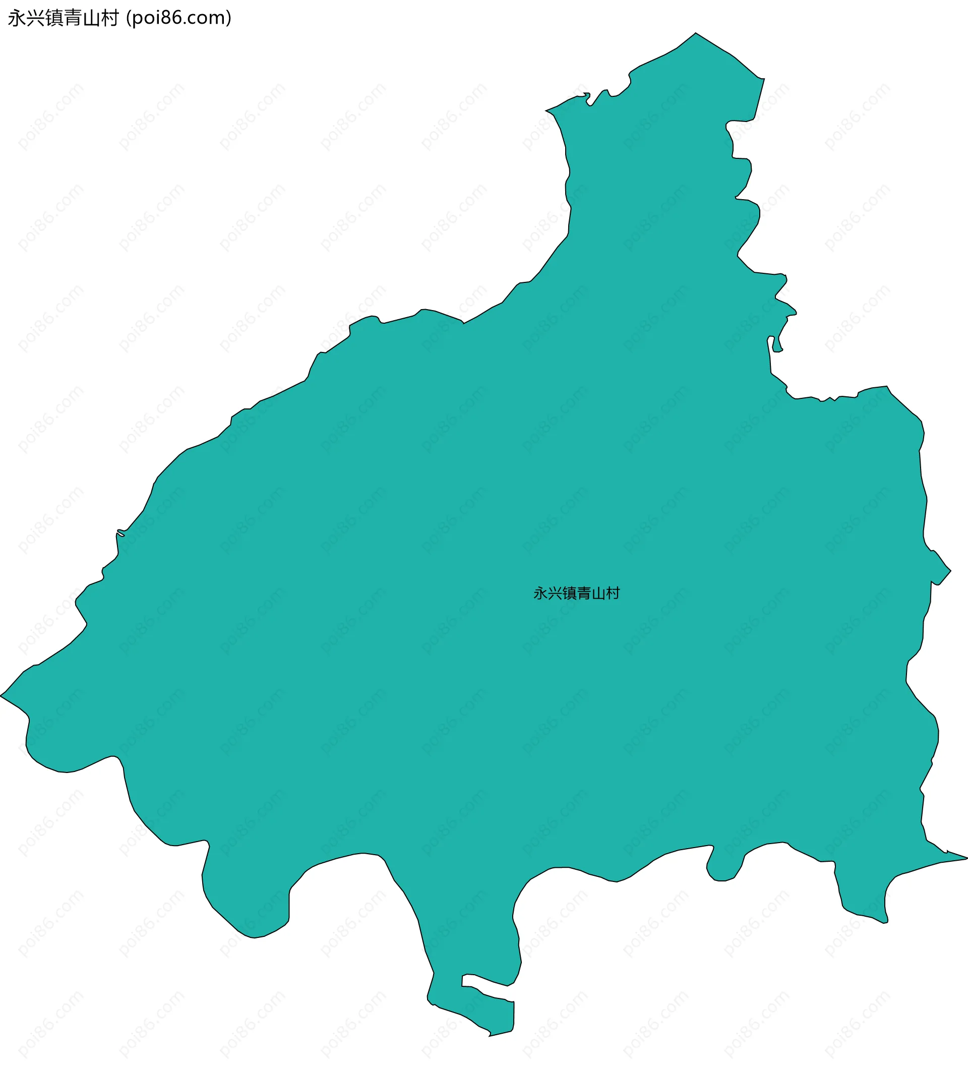 永兴镇青山村边界地图