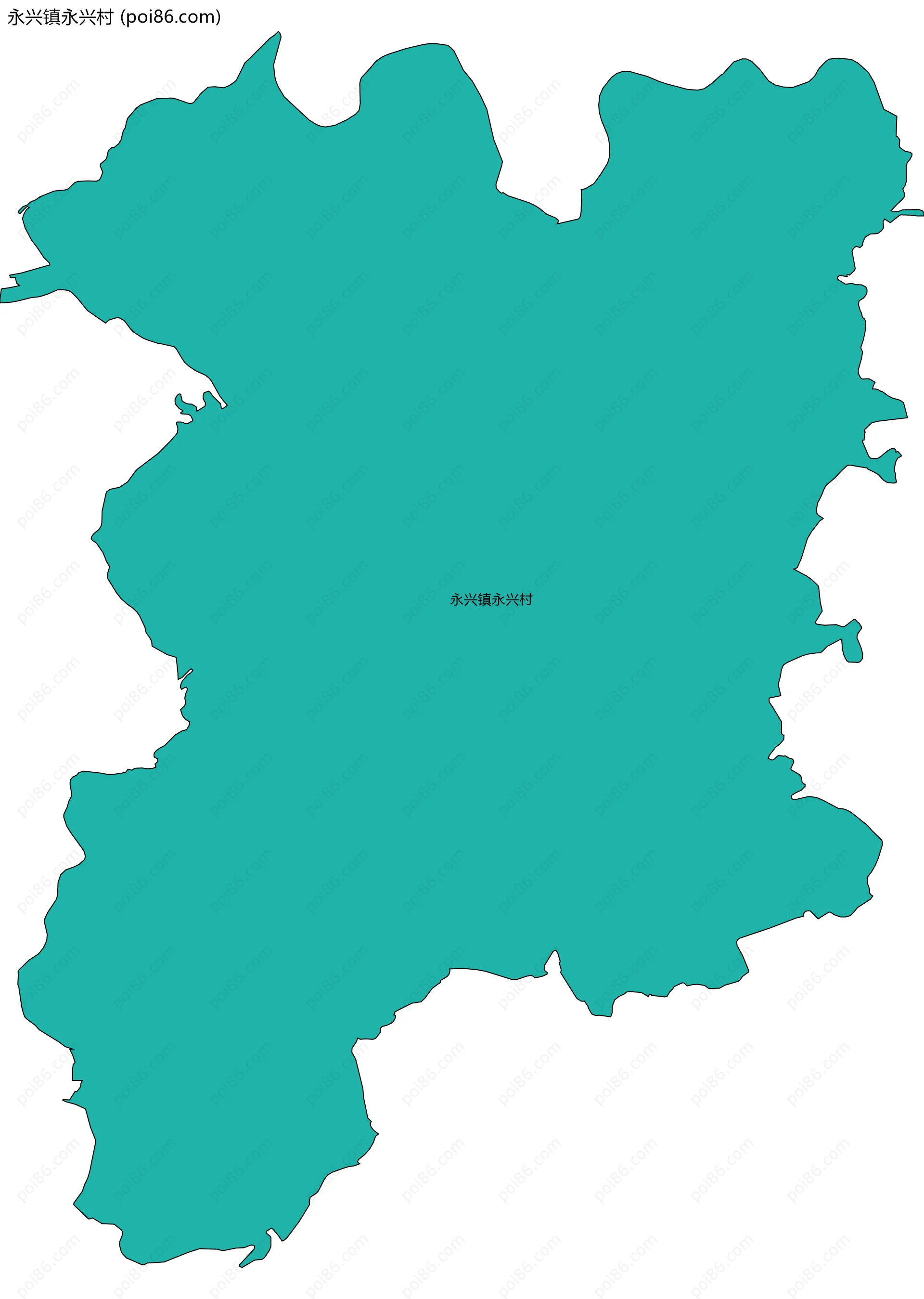永兴镇永兴村边界地图