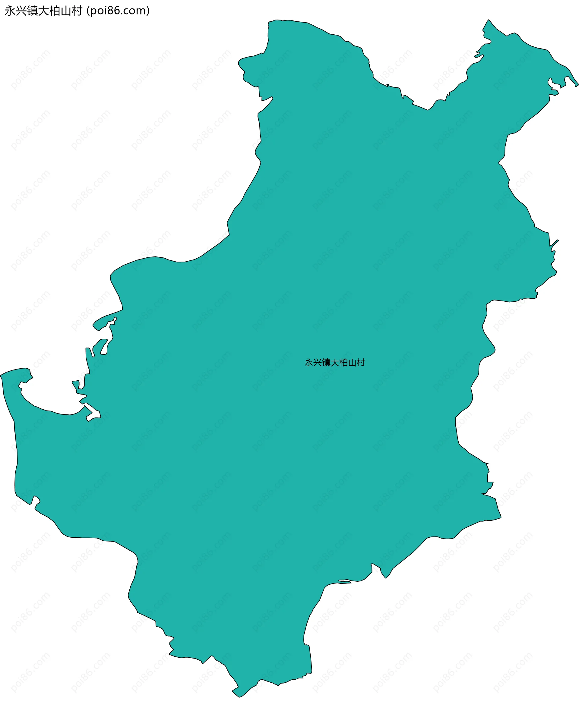 永兴镇大柏山村边界地图