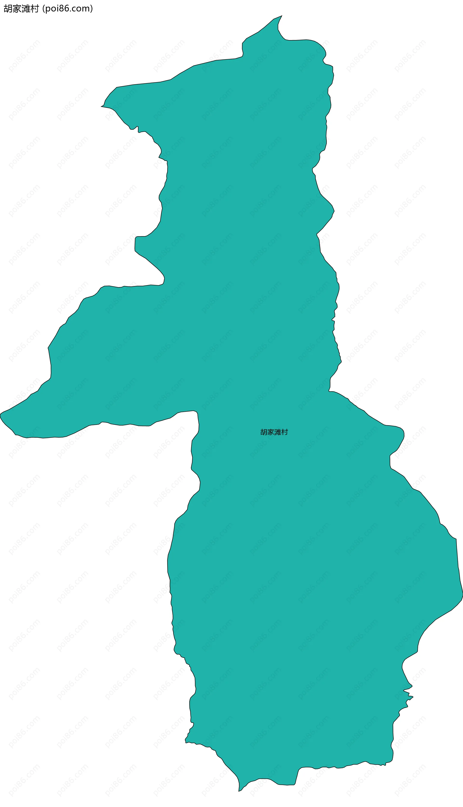 胡家滩村边界地图