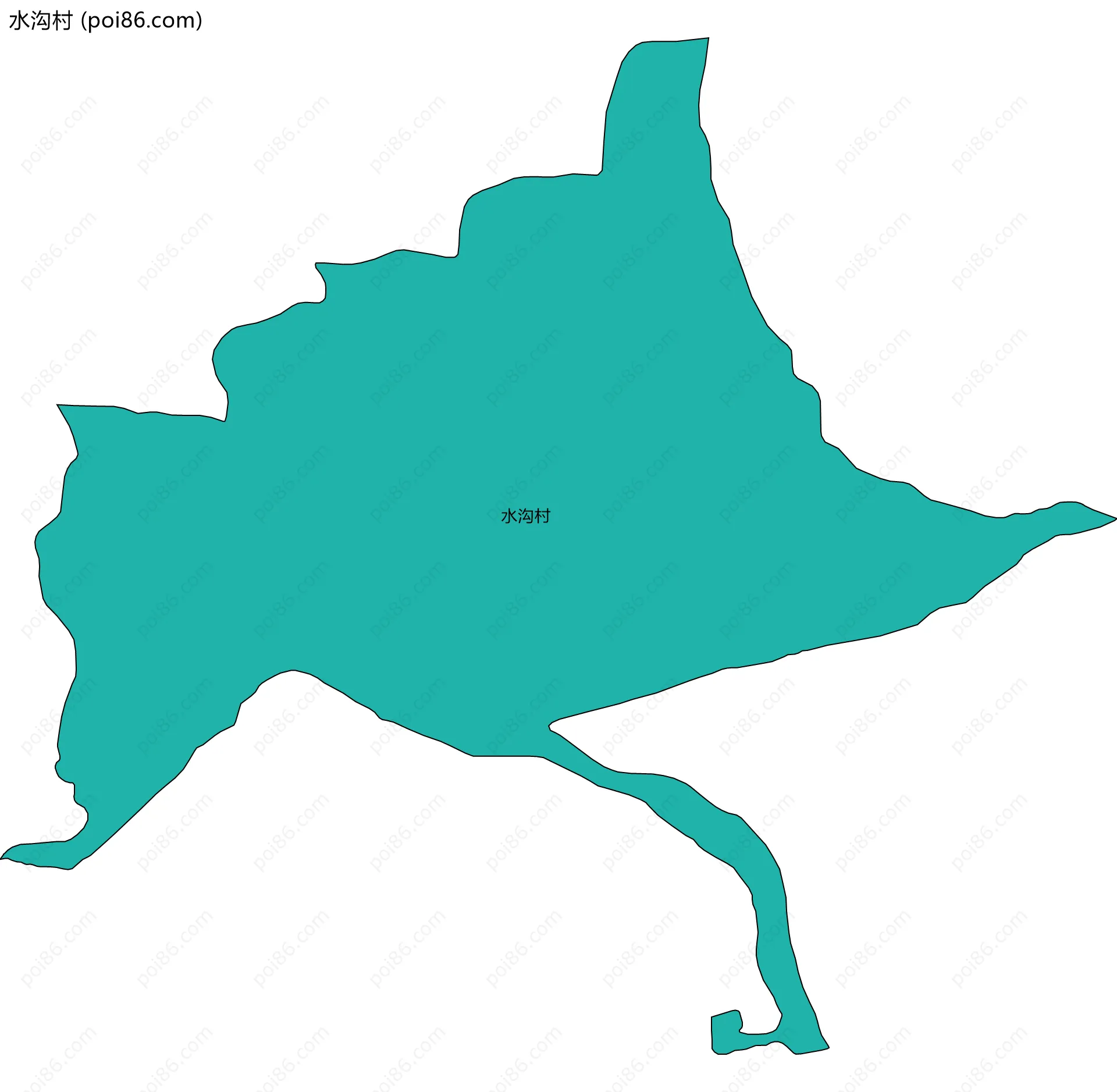 水沟村边界地图