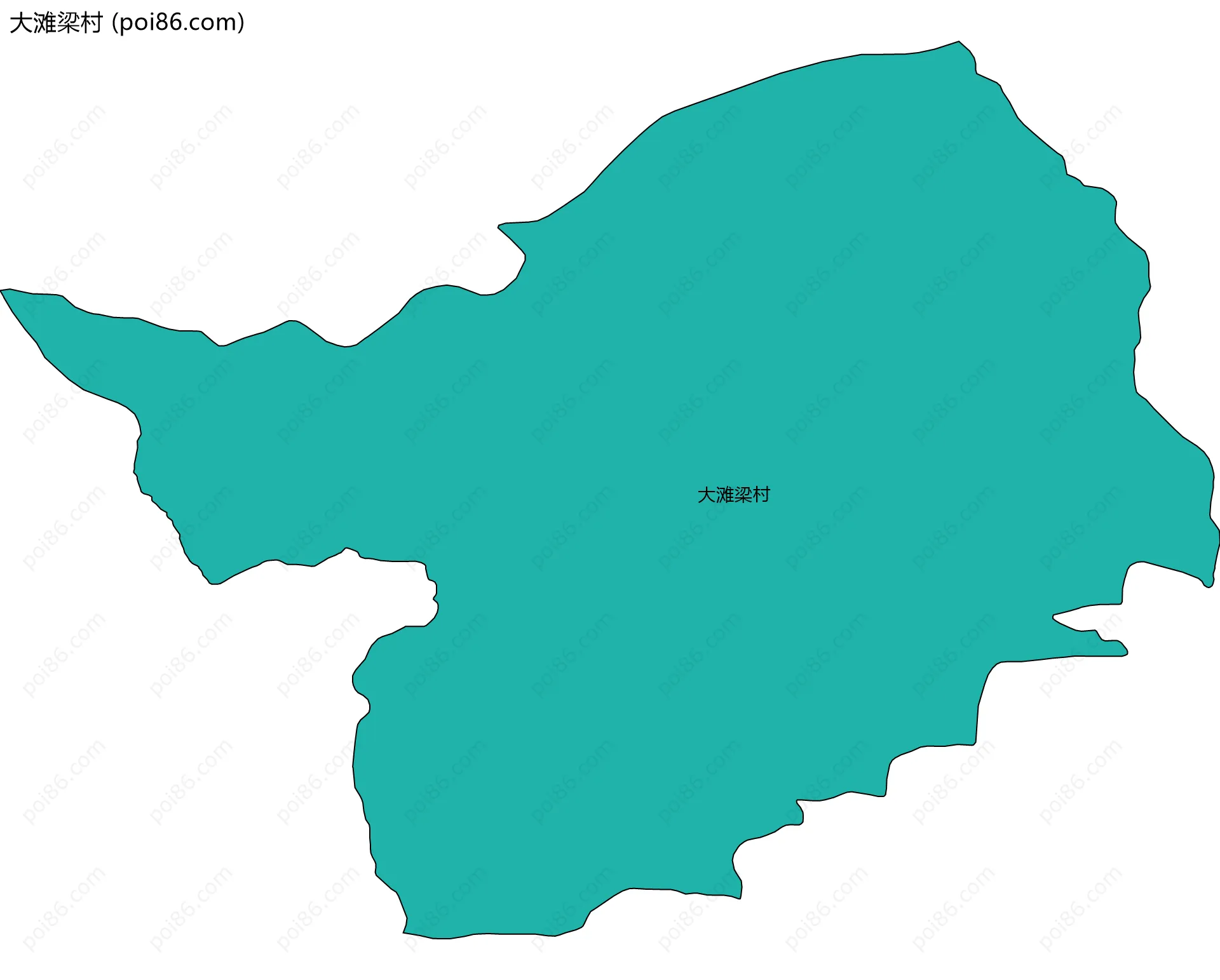 大滩梁村边界地图
