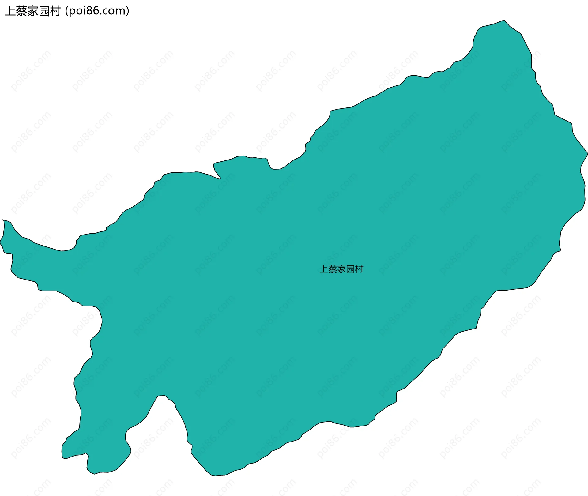 上蔡家园村边界地图