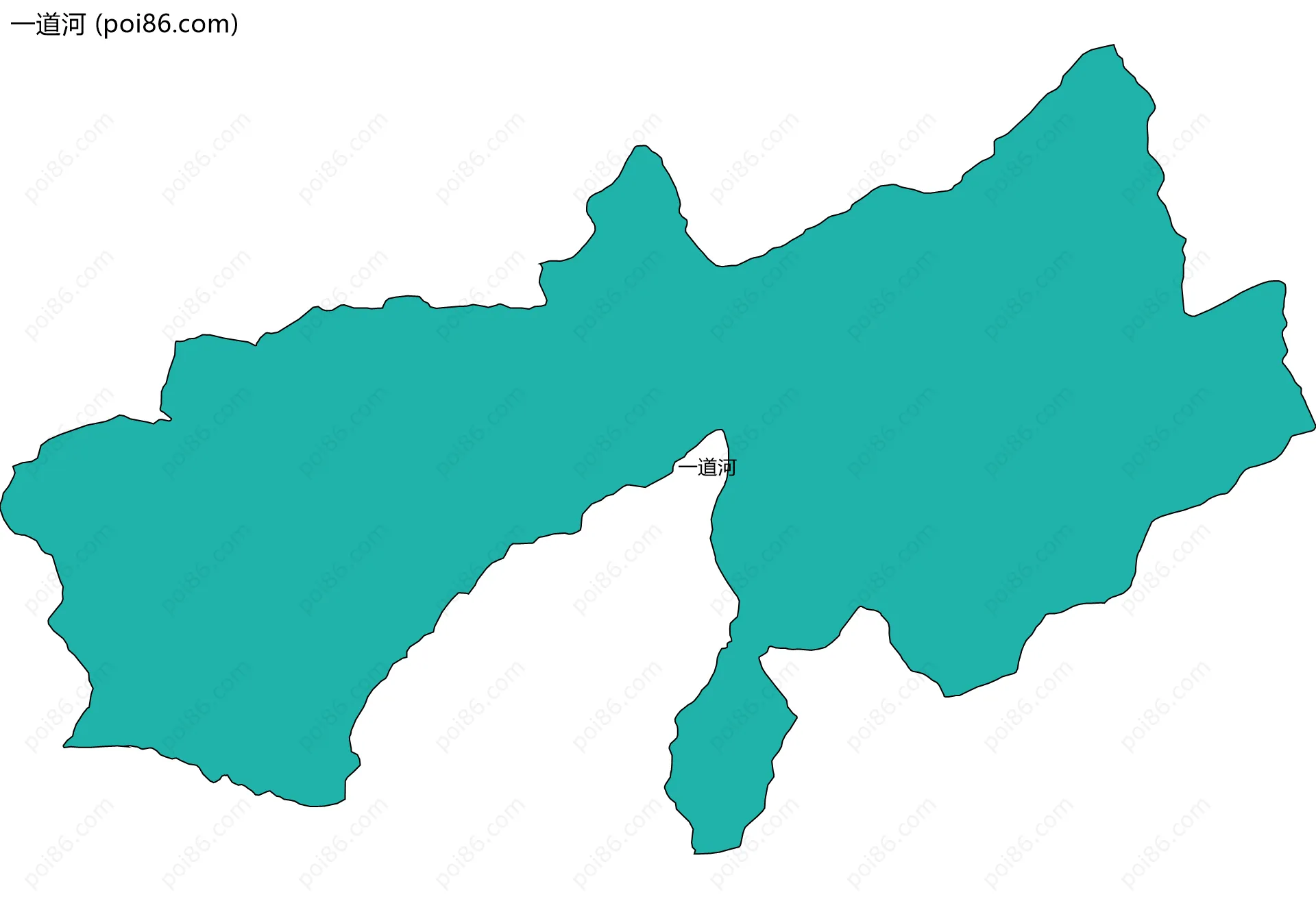 一道河边界地图