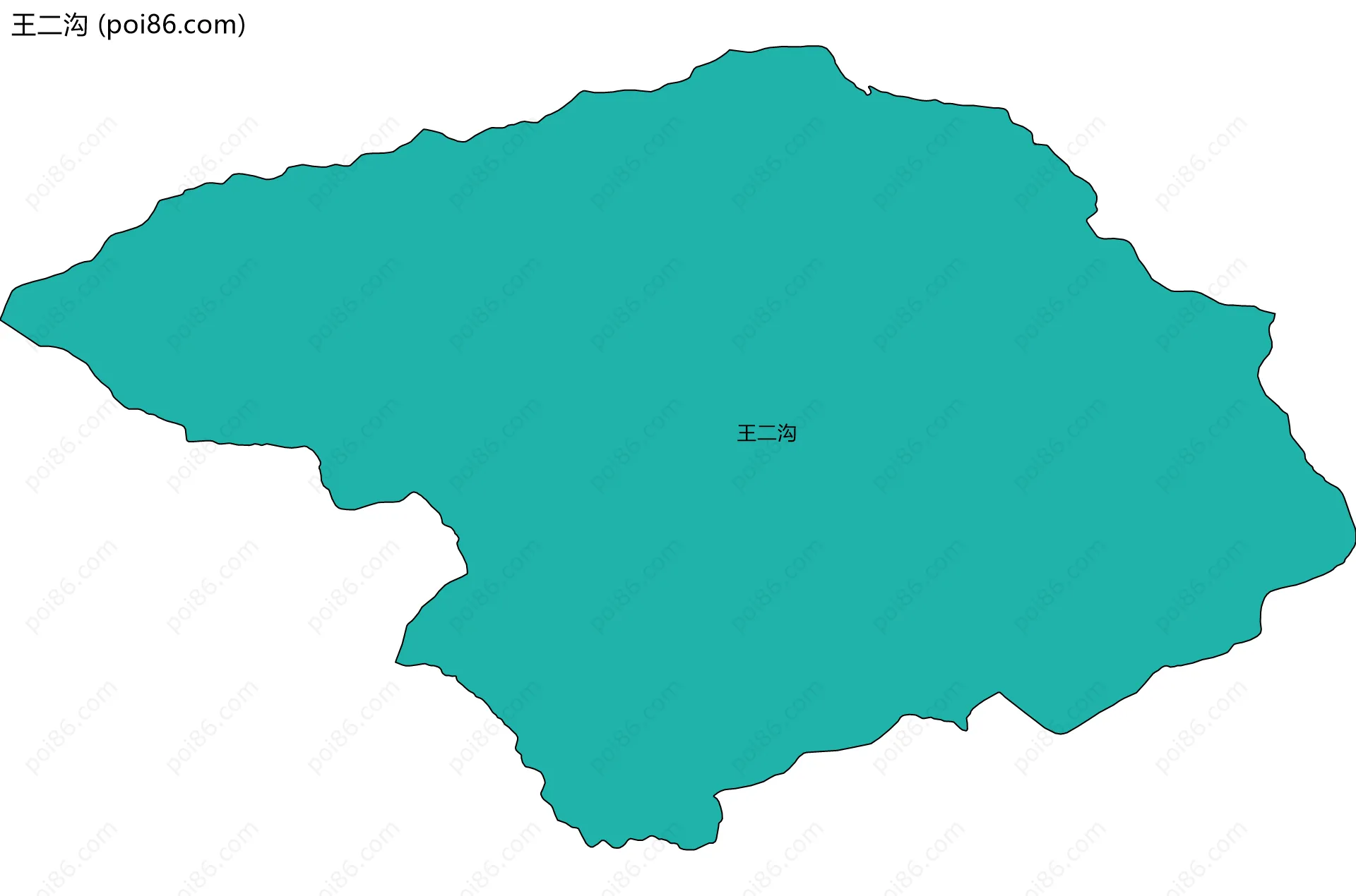 王二沟边界地图