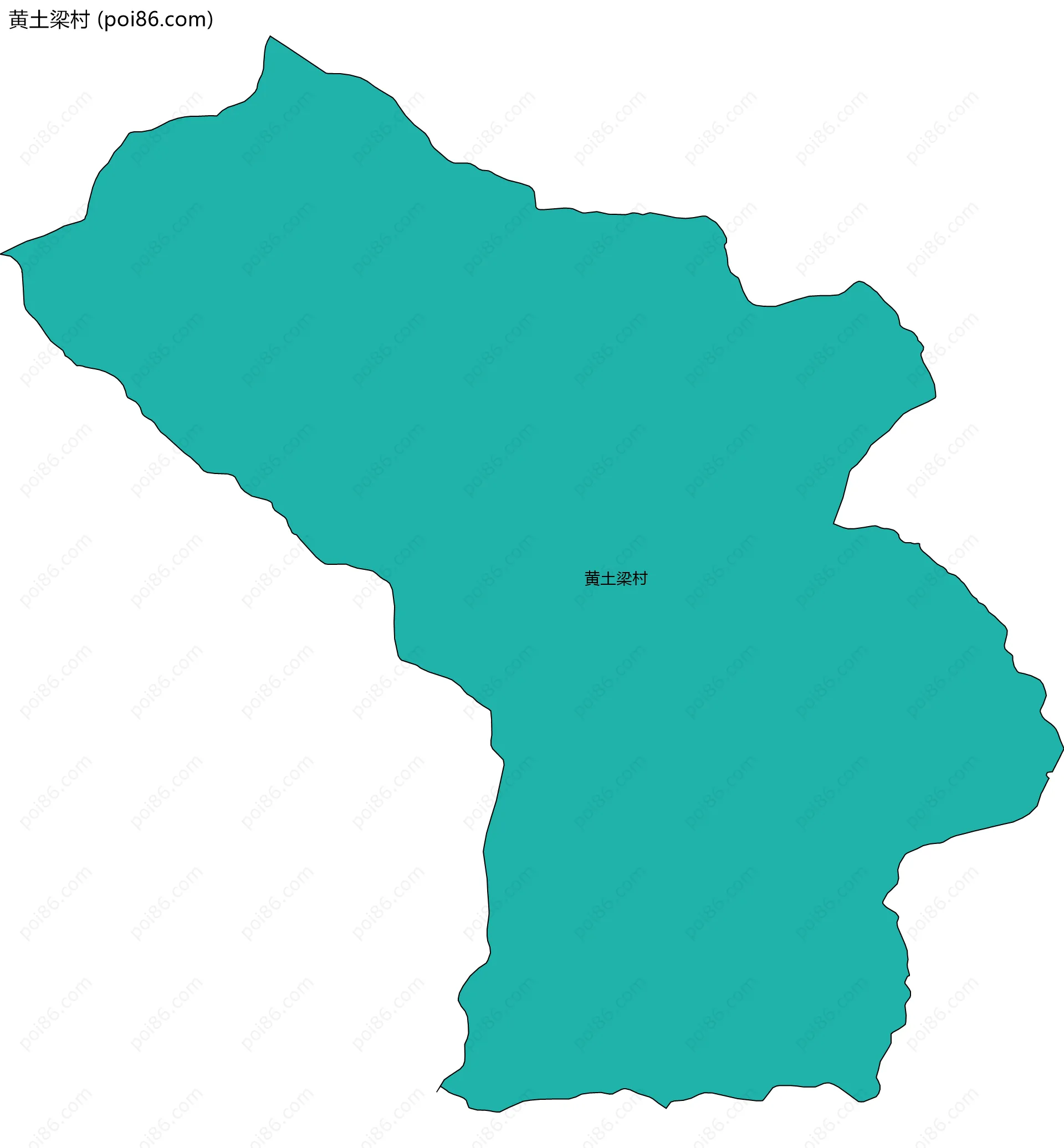 黄土梁村边界地图