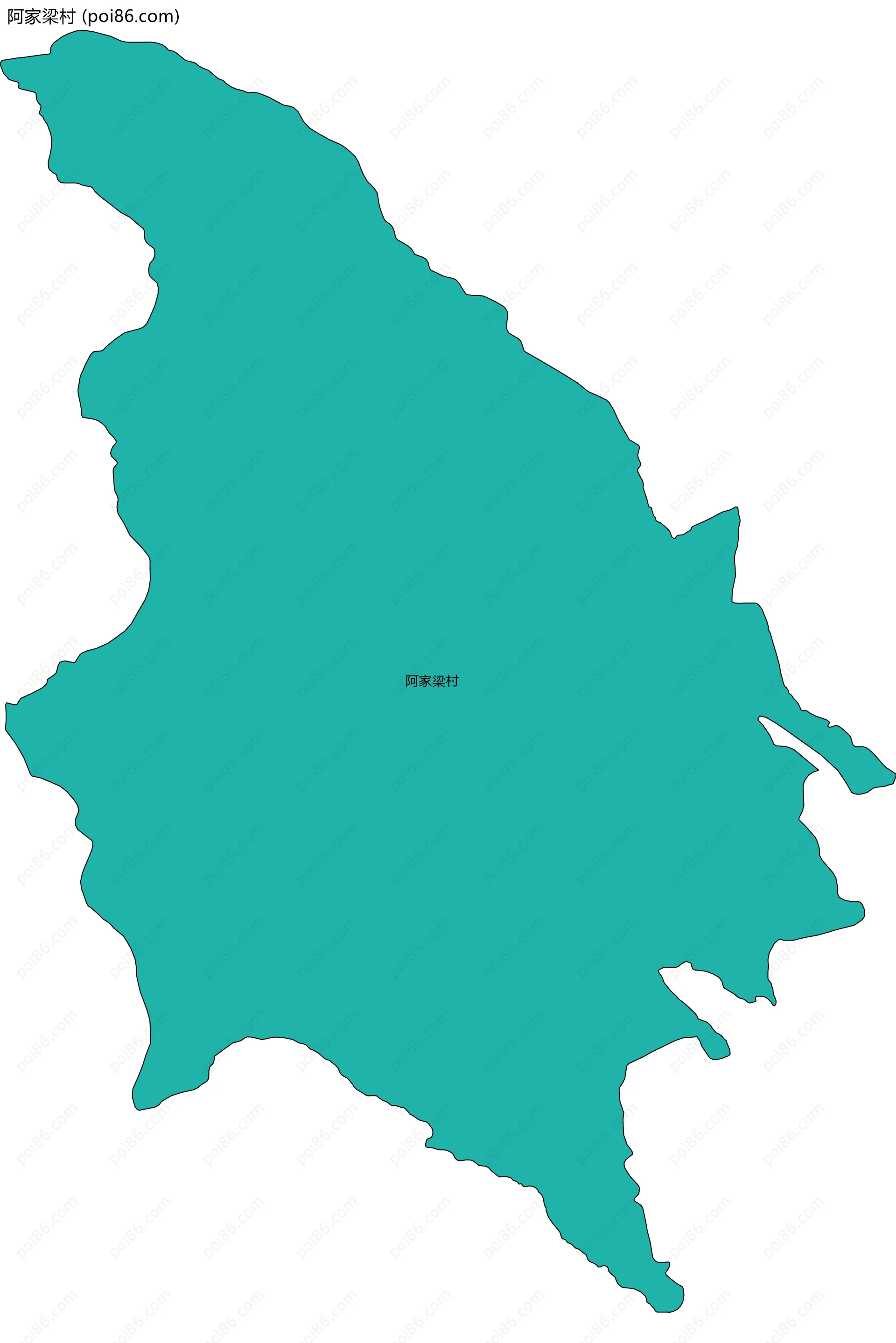 阿家梁村边界地图