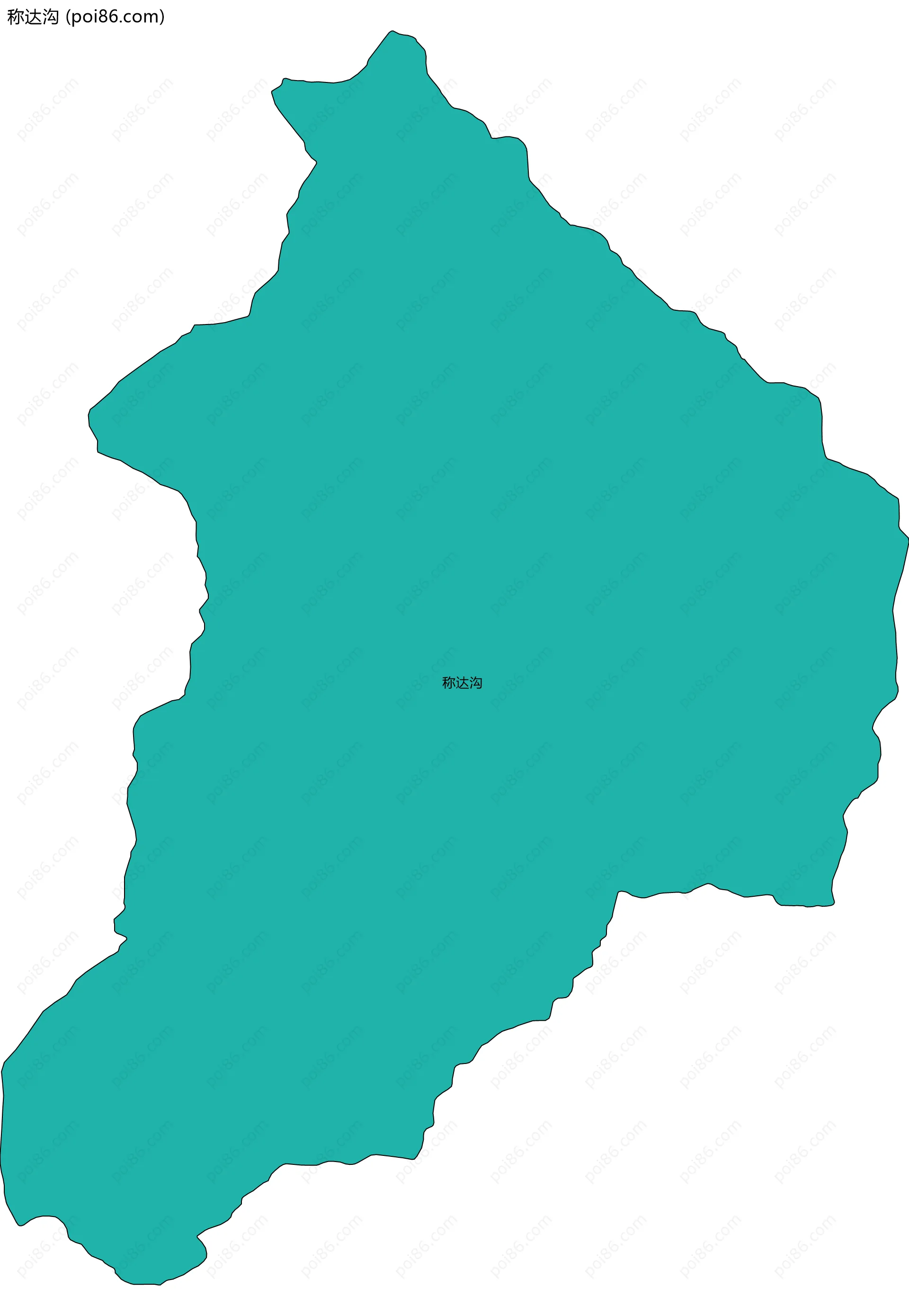 称达沟边界地图