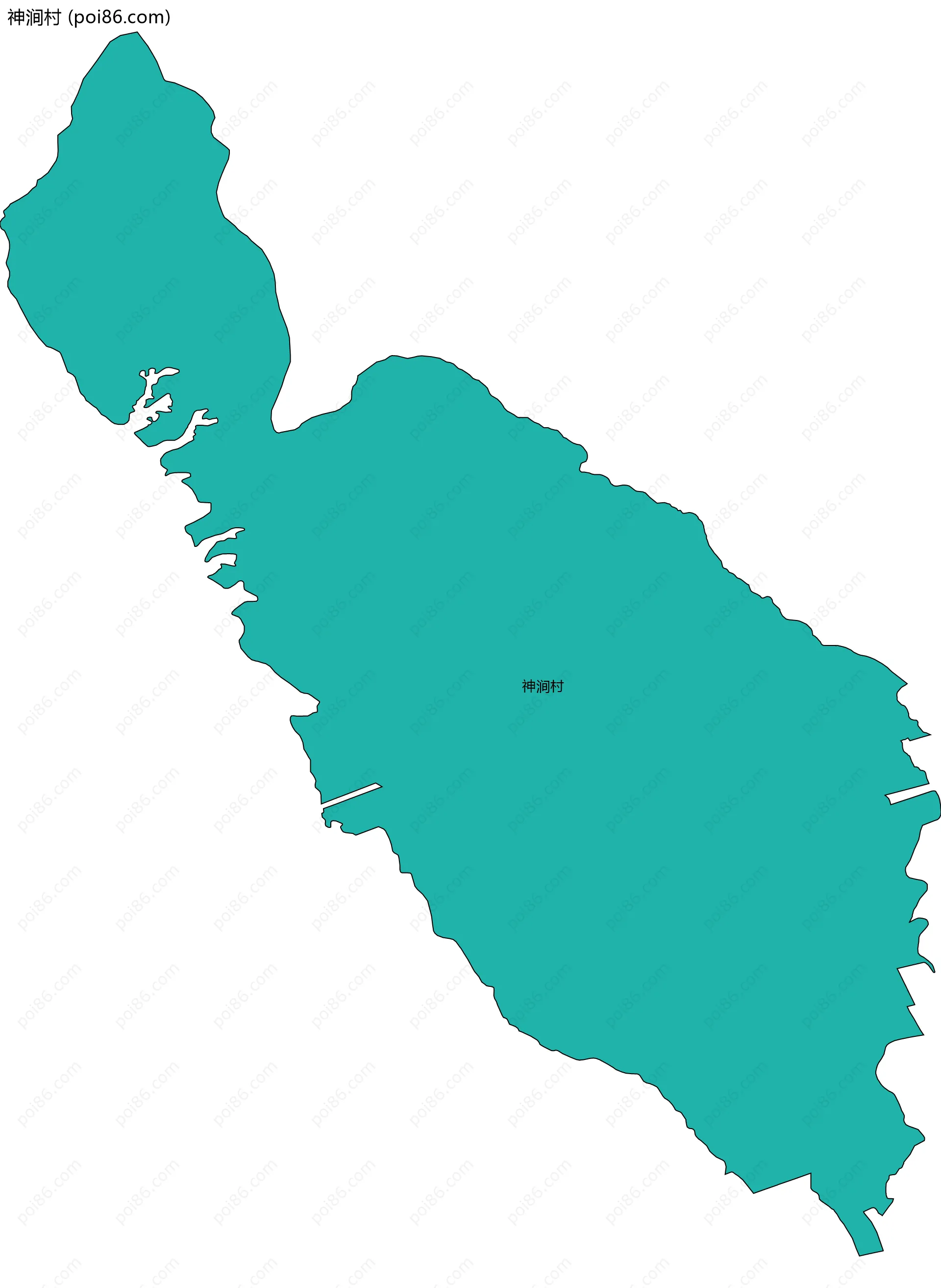 神涧村边界地图