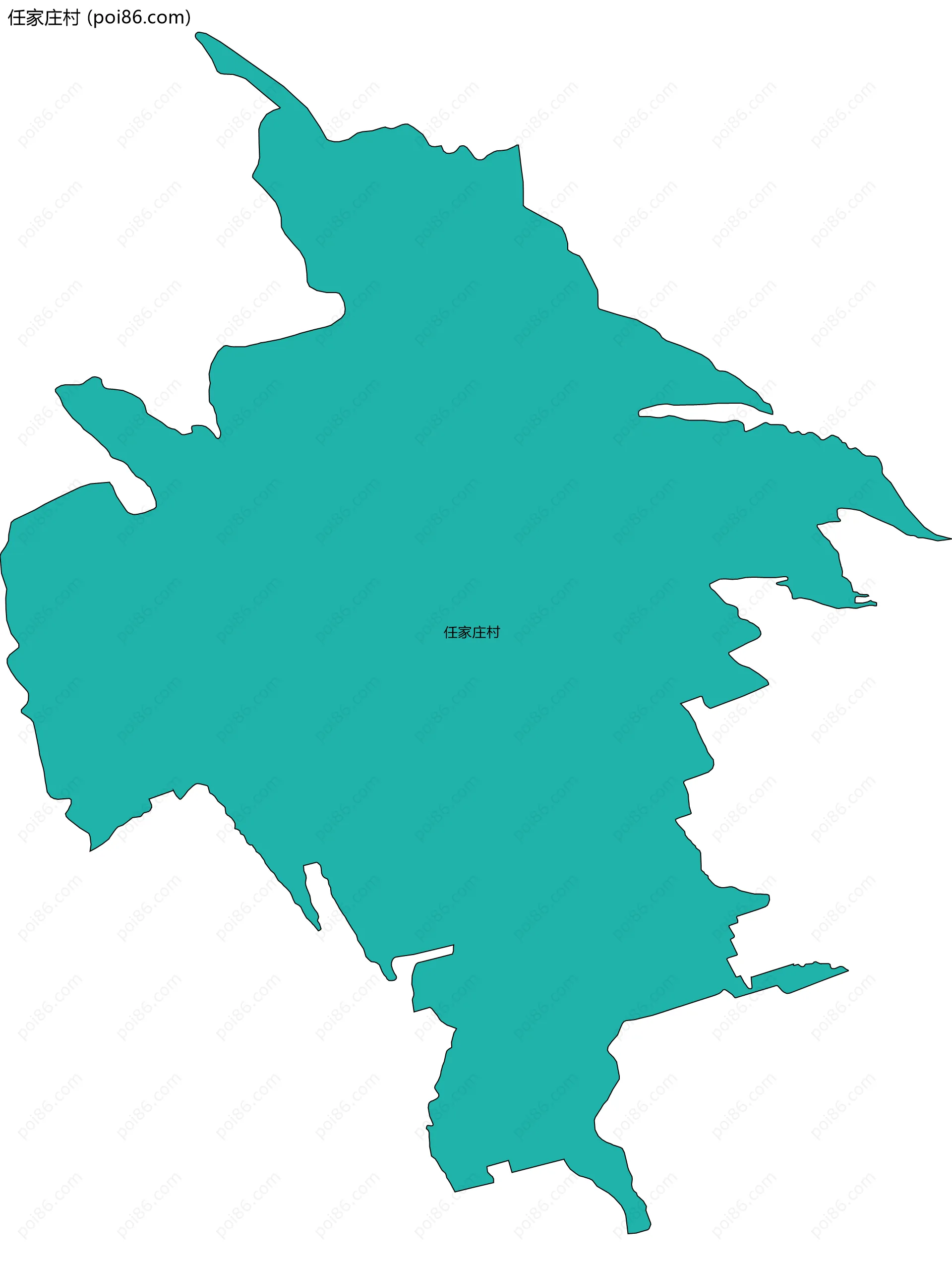 任家庄村边界地图