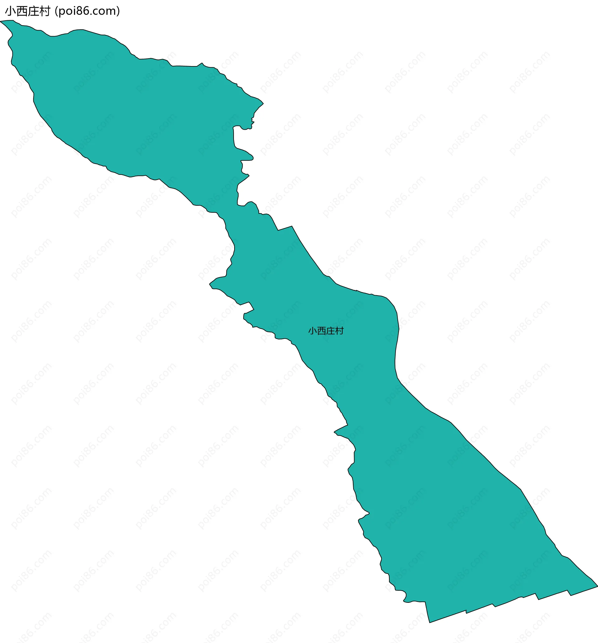 小西庄村边界地图