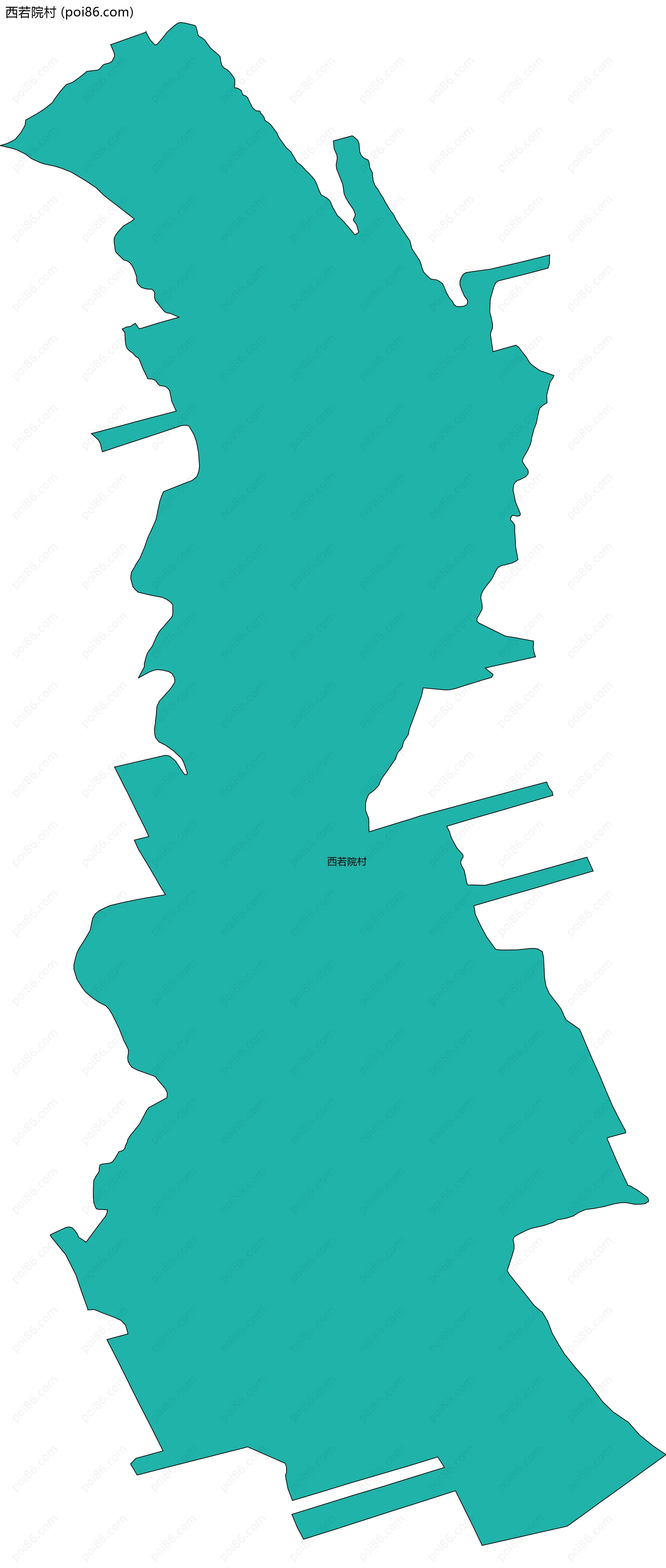 西若院村边界地图