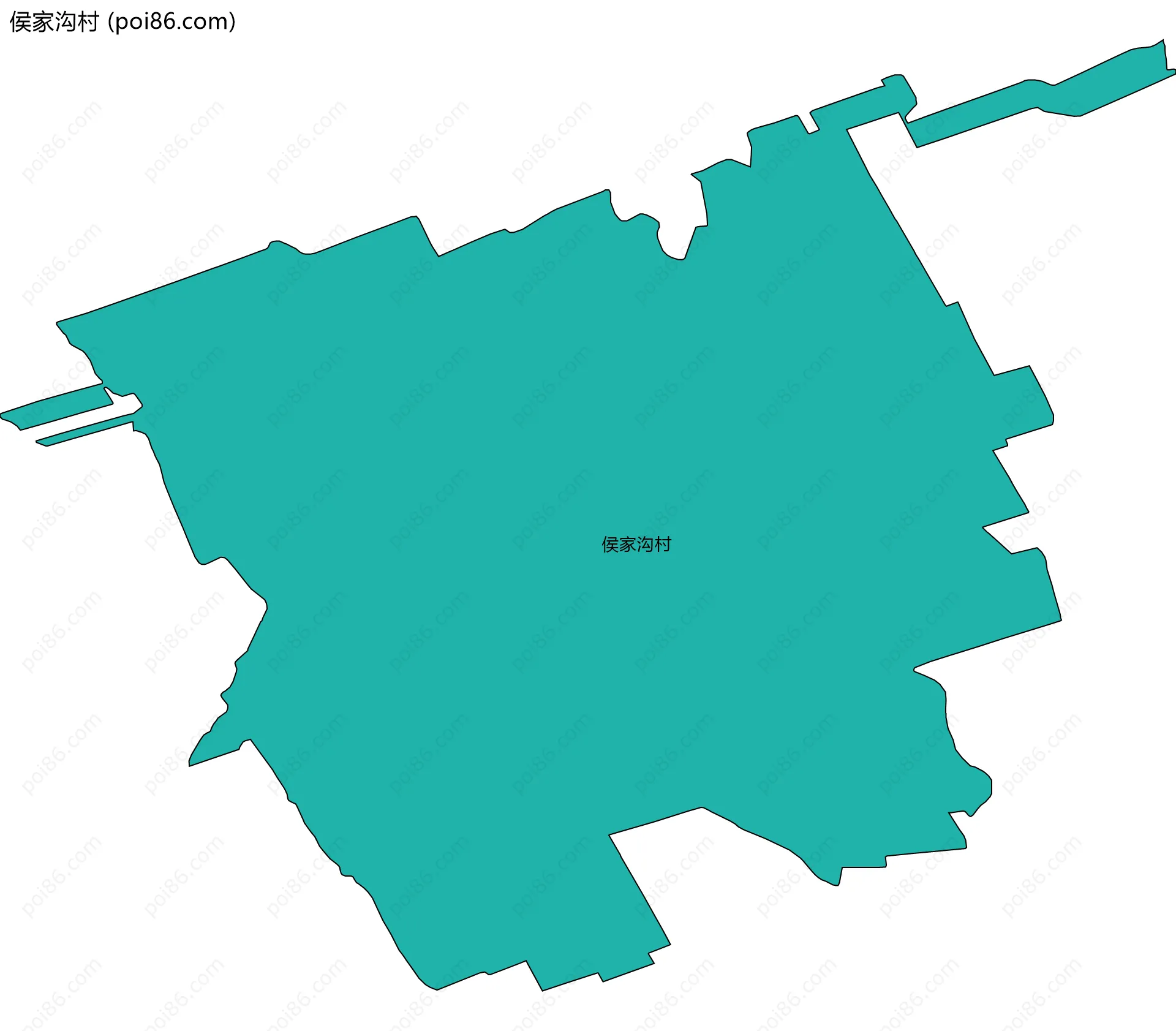 侯家沟村边界地图