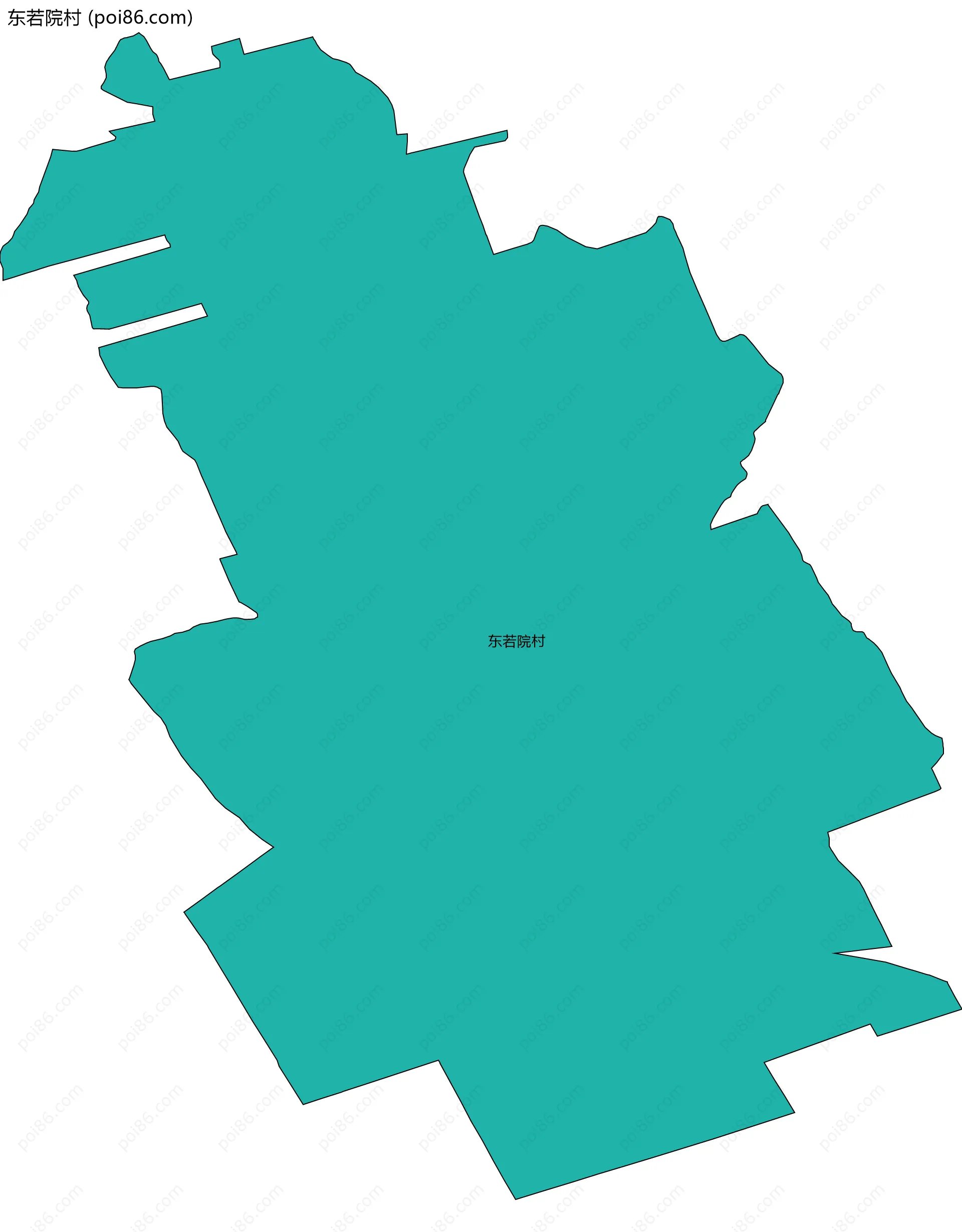 东若院村边界地图