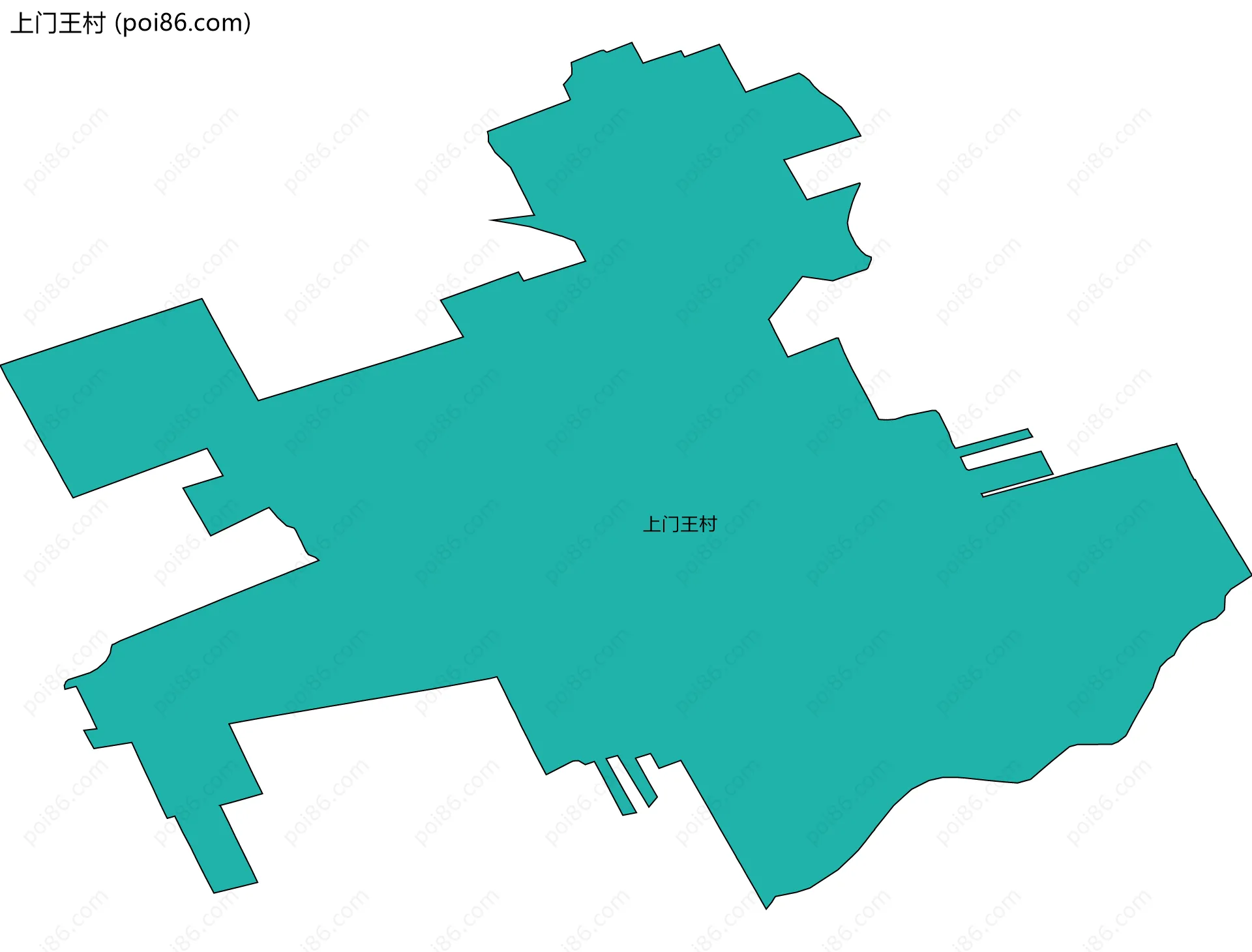 上门王村边界地图