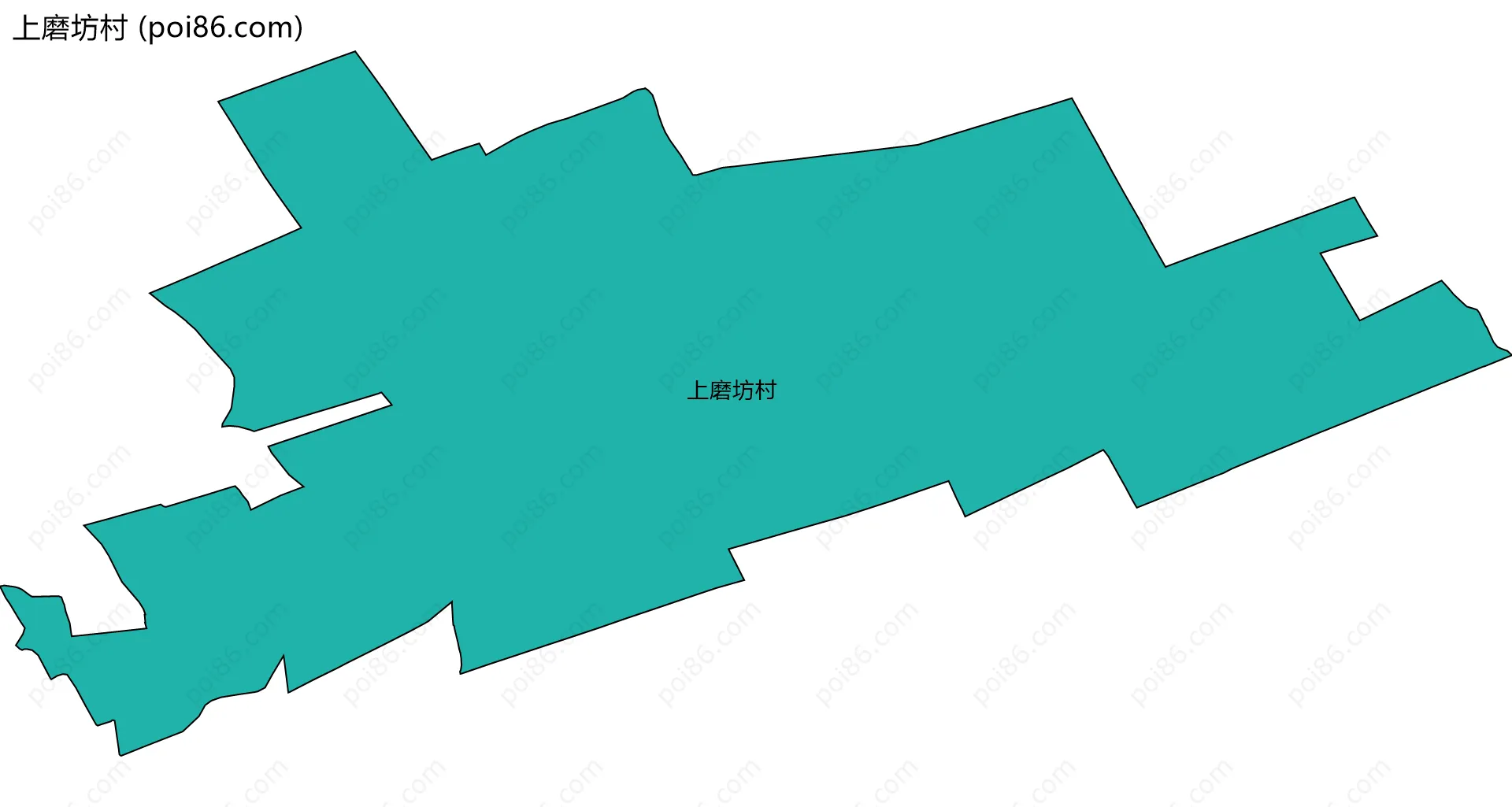 上磨坊村边界地图