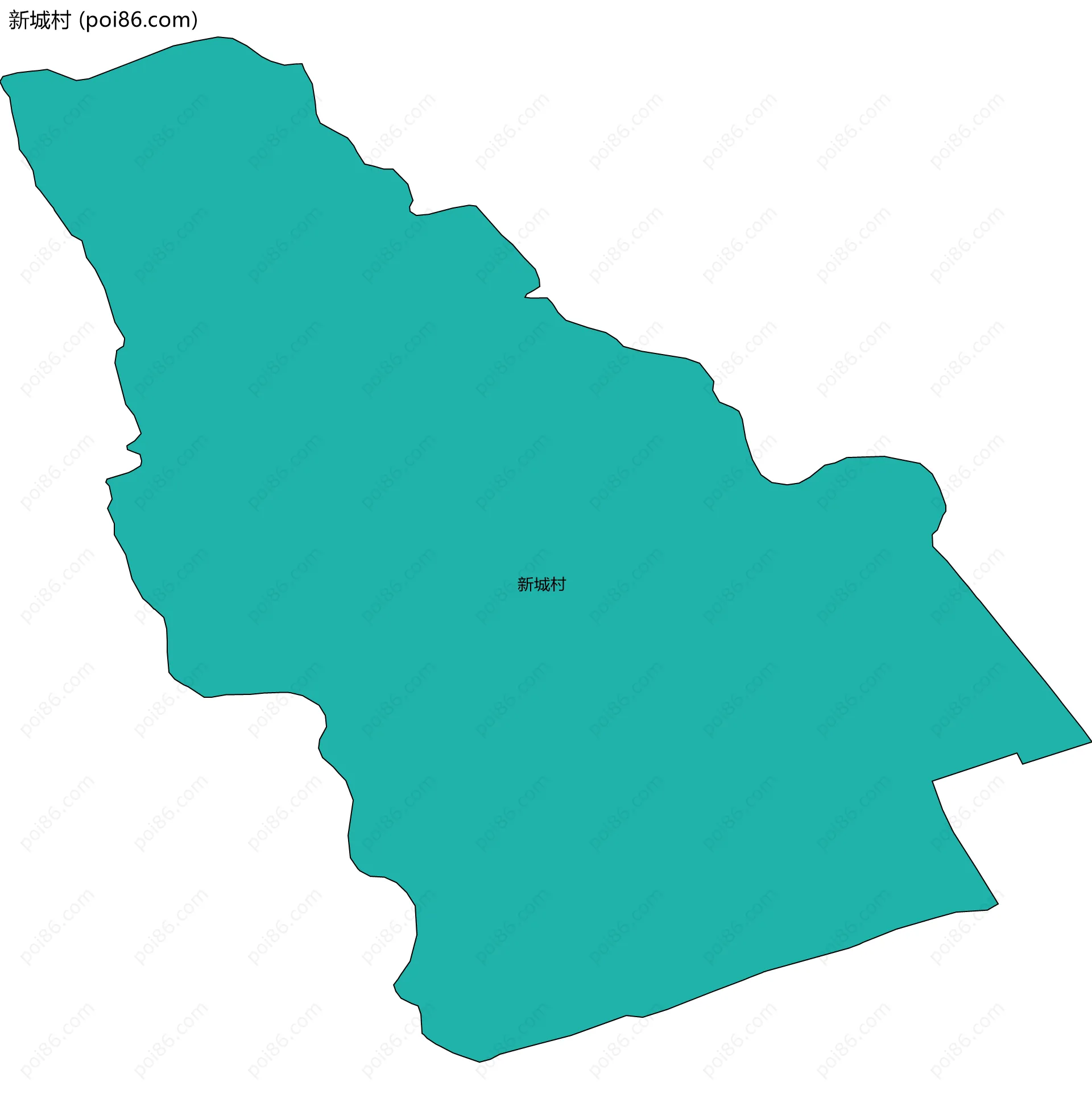 新城村边界地图