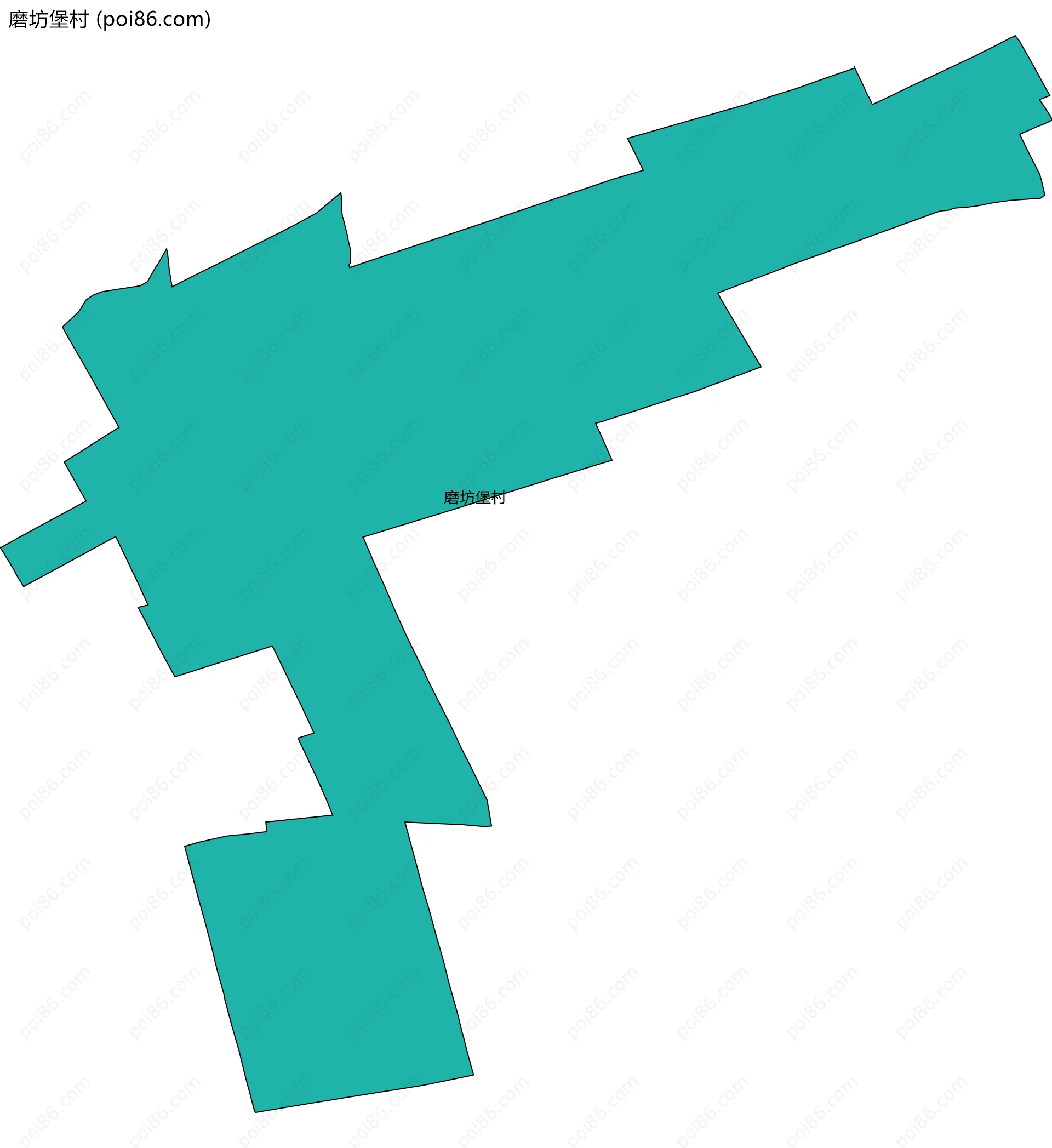 磨坊堡村边界地图