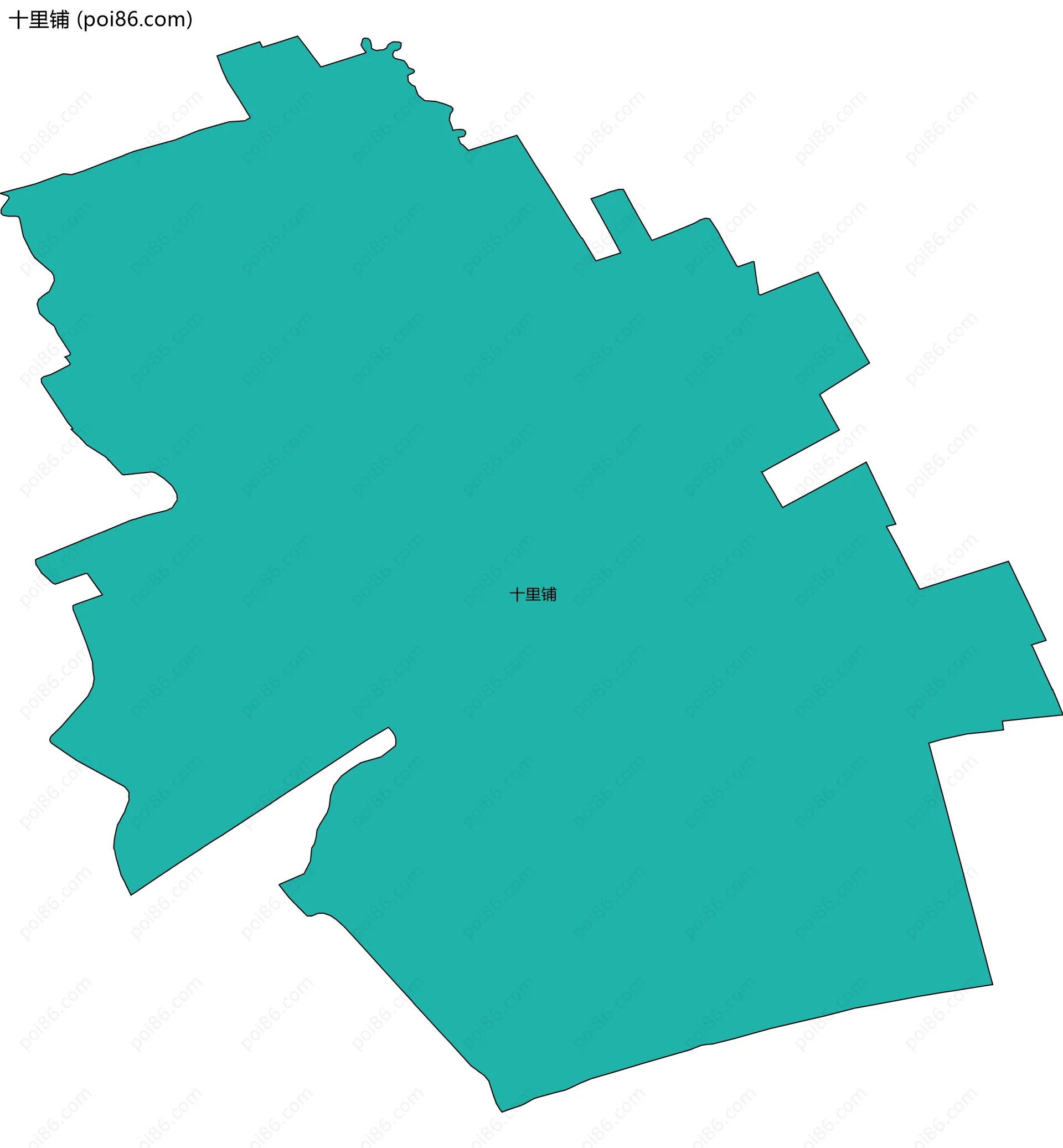 十里铺边界地图