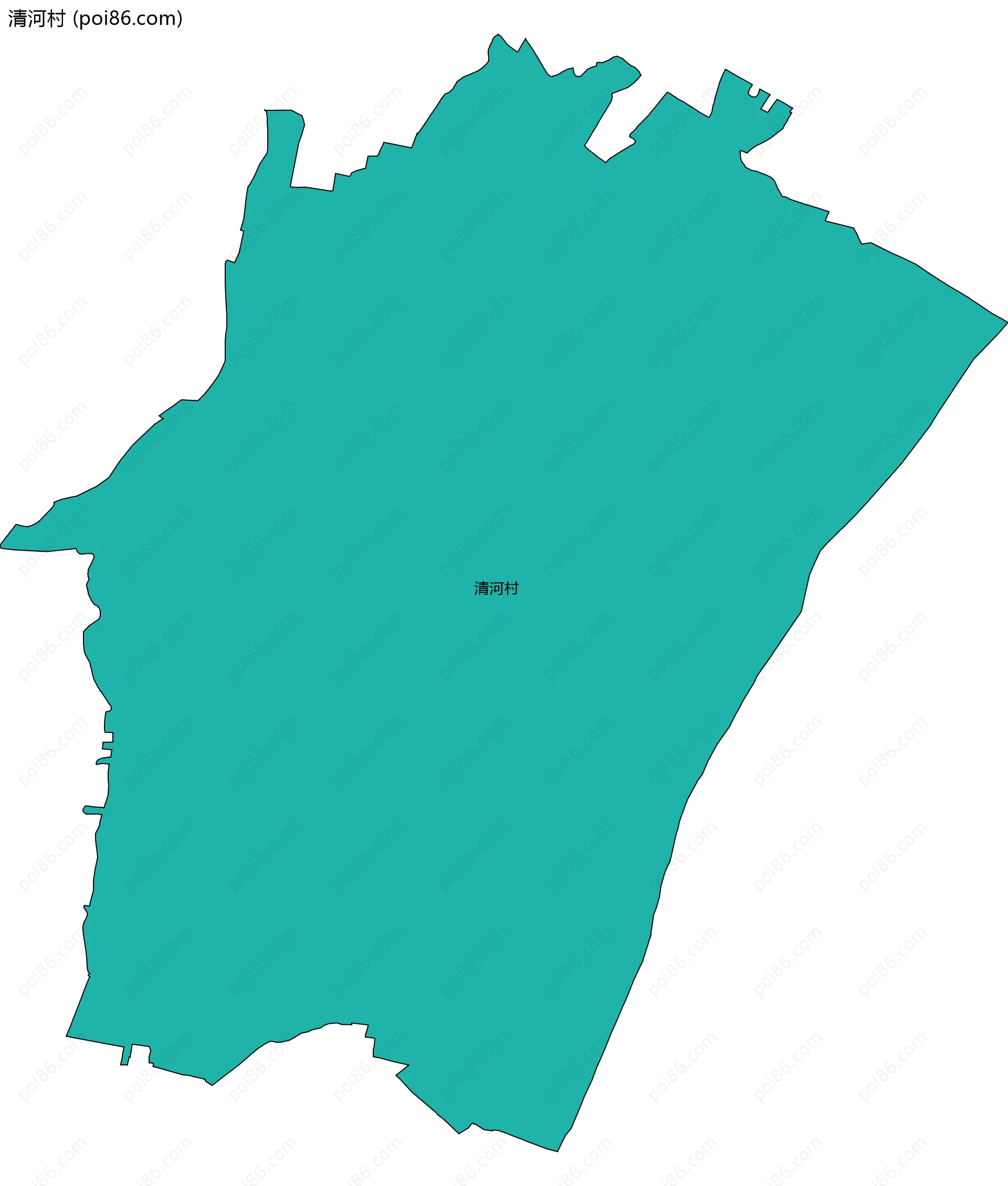 清河村边界地图