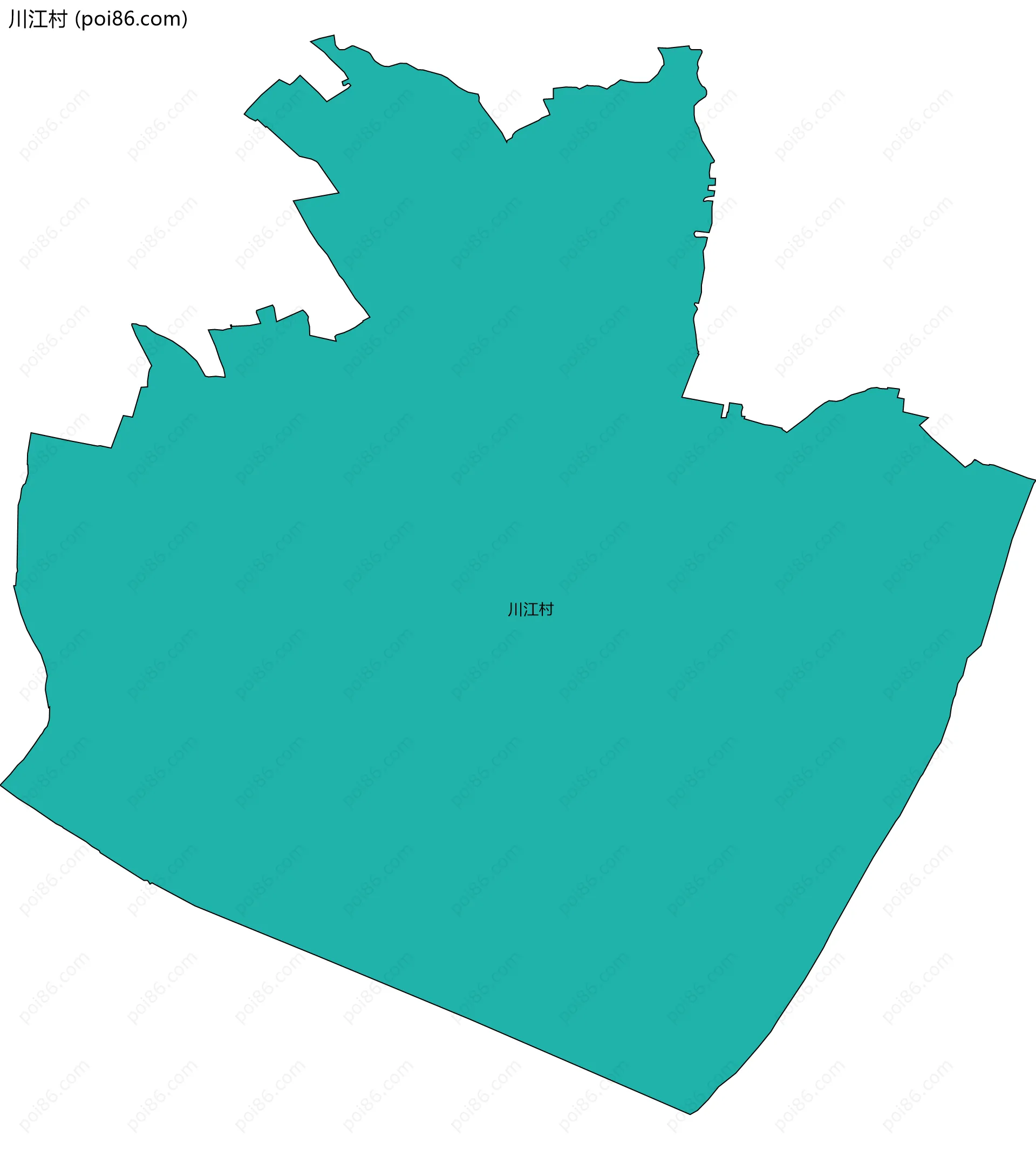 川江村边界地图