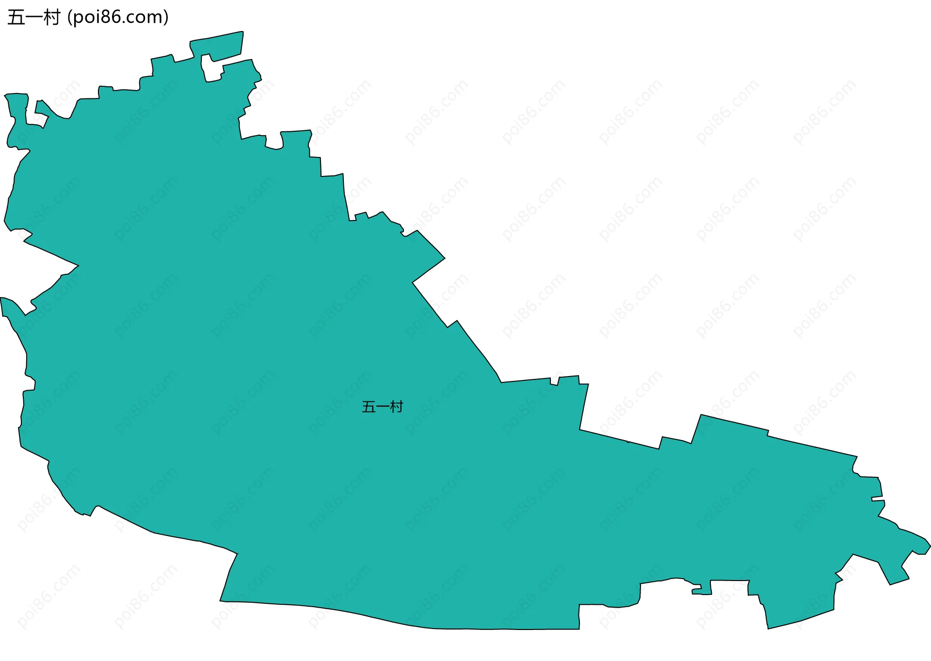 五一村边界地图