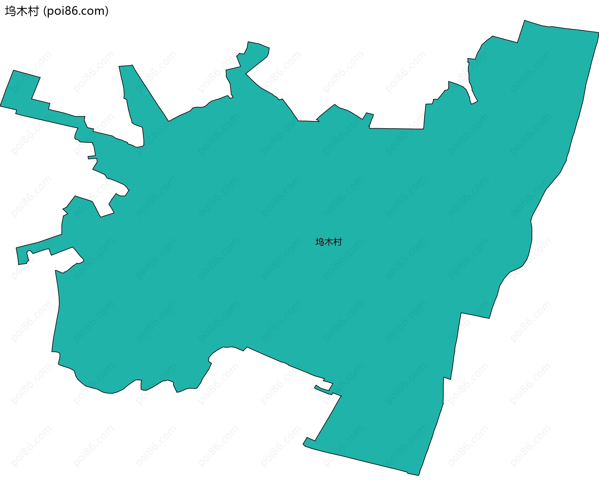 坞木村边界地图