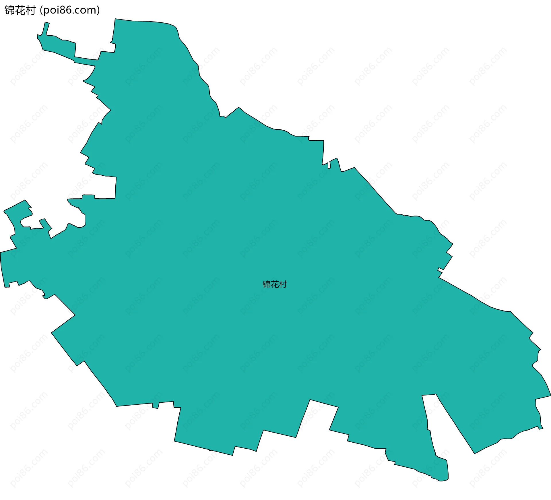 锦花村边界地图