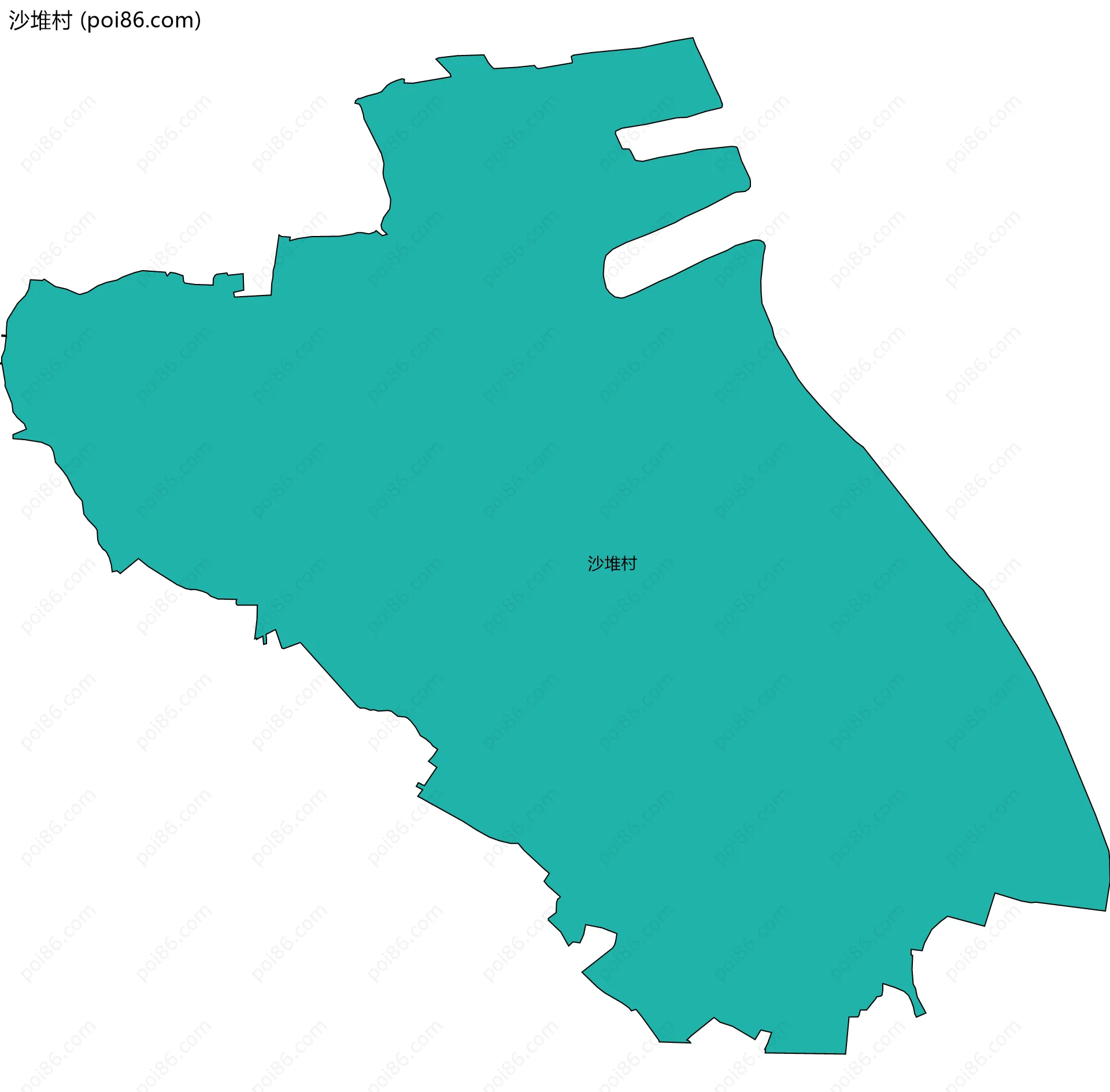 沙堆村边界地图