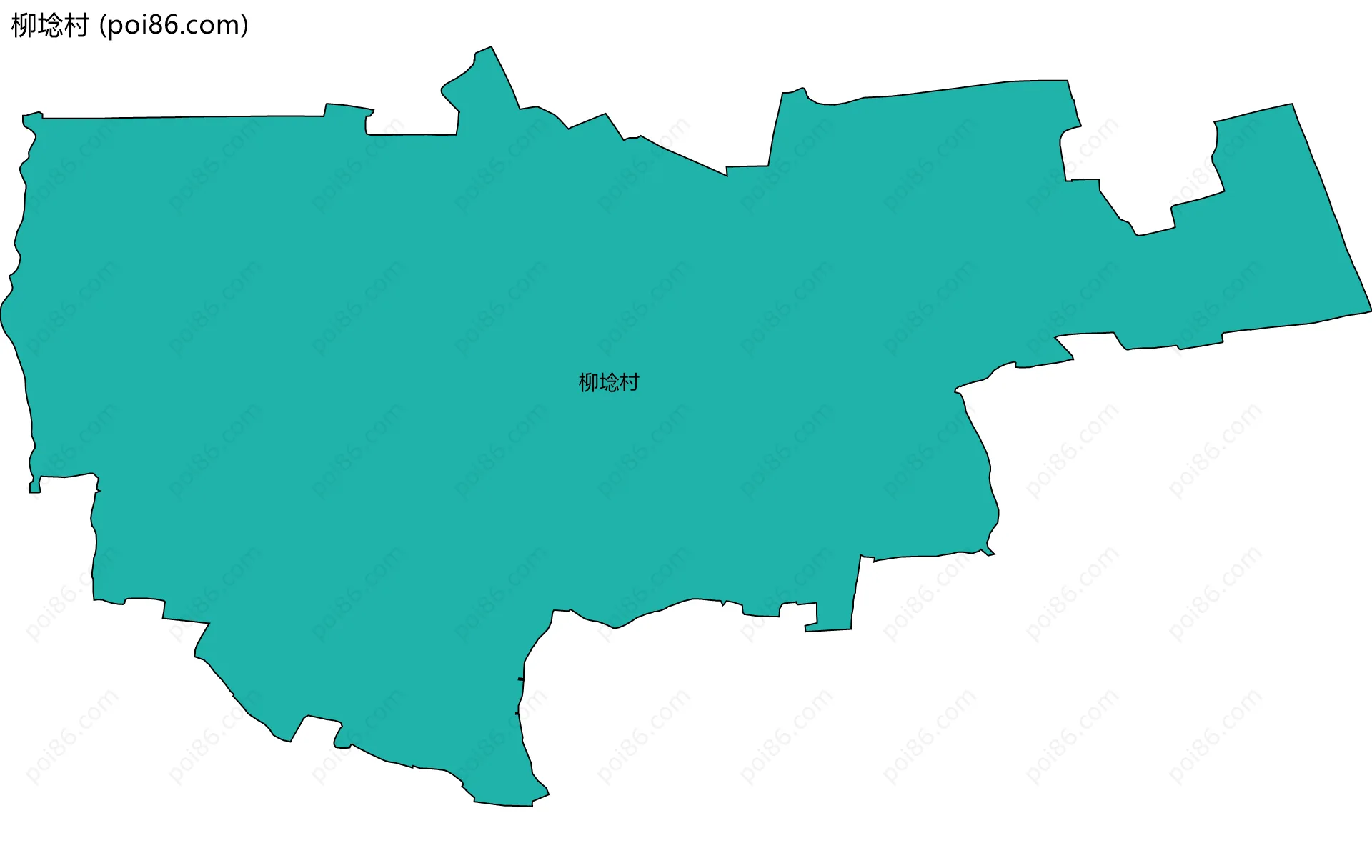 柳埝村边界地图