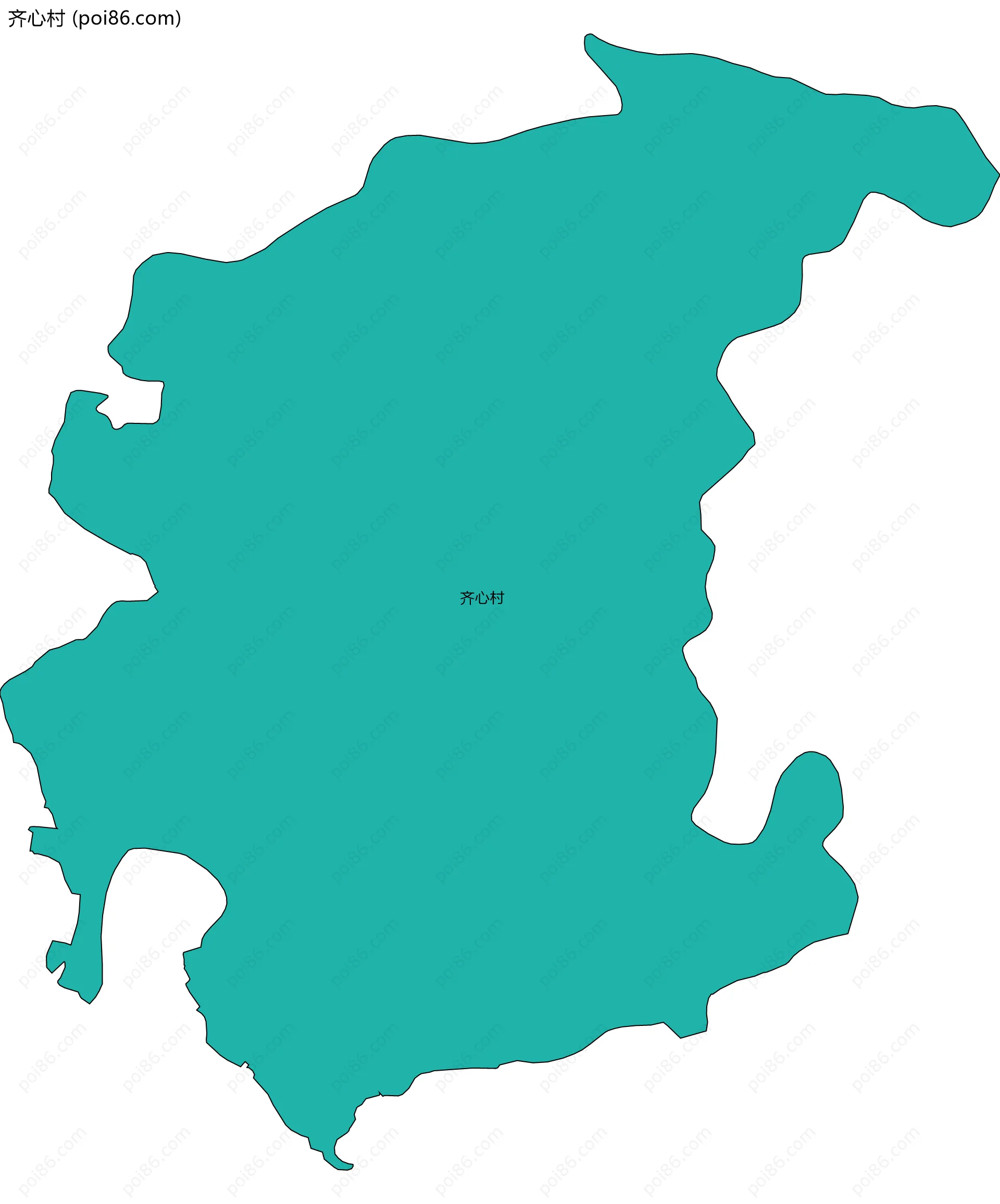 齐心村边界地图