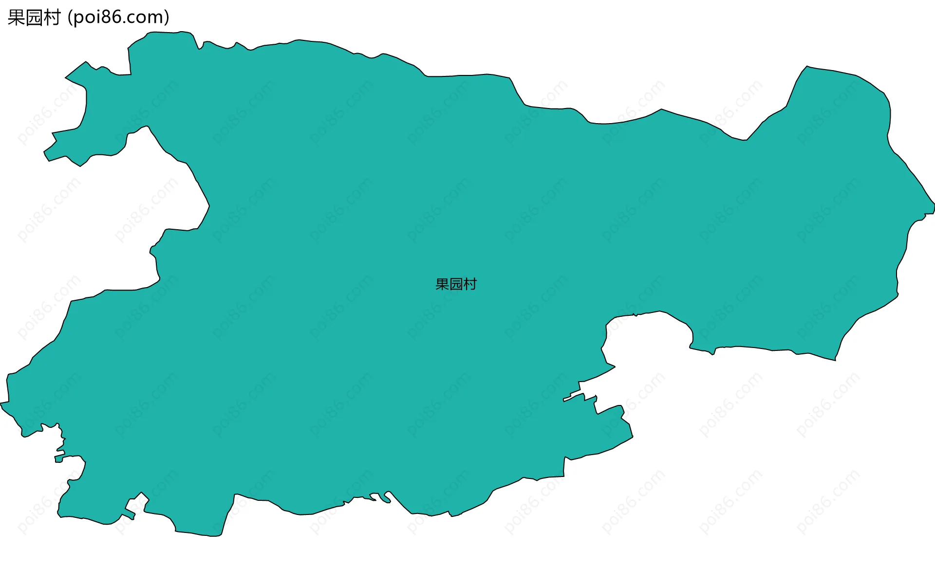 果园村边界地图