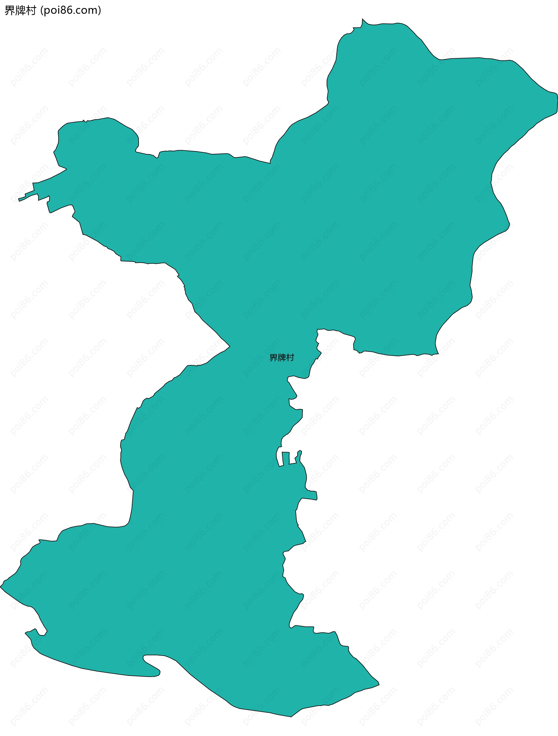 界牌村边界地图