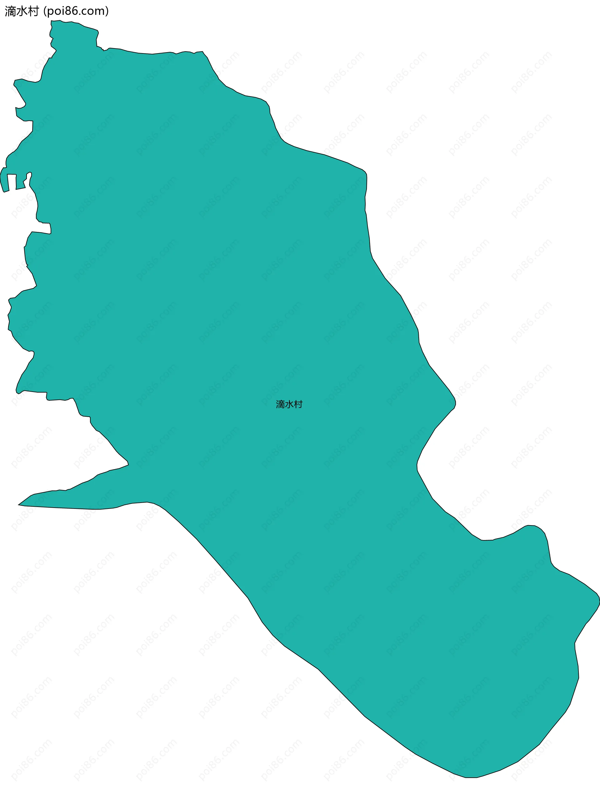 滴水村边界地图