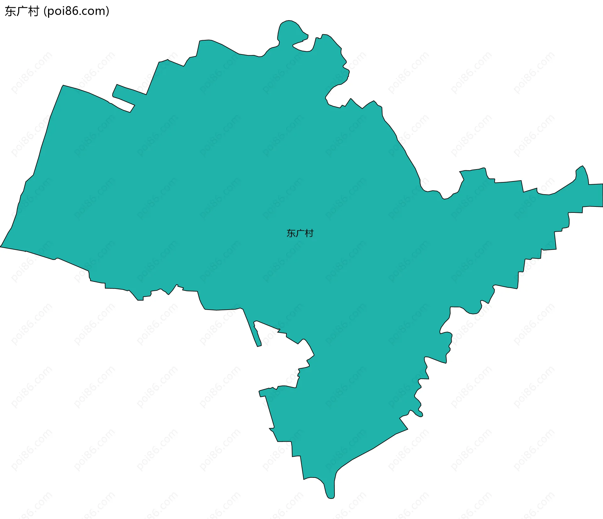 东广村边界地图