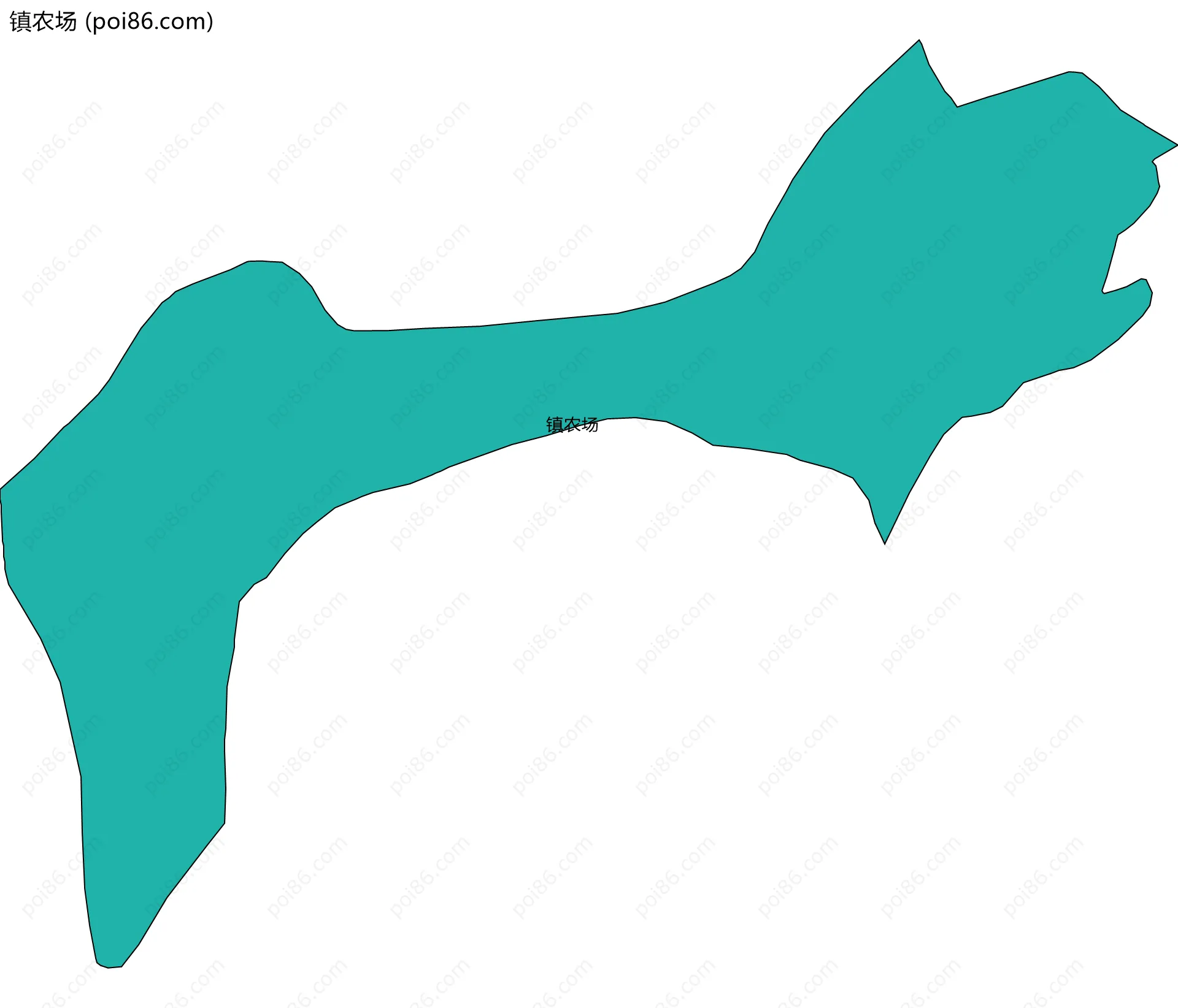 镇农场边界地图