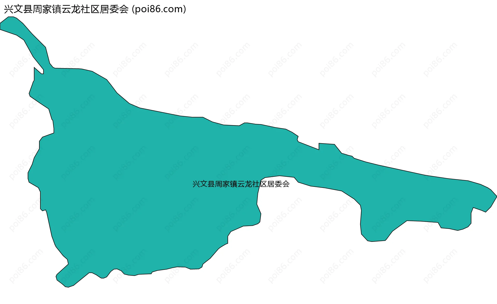 兴文县周家镇云龙社区居委会边界地图