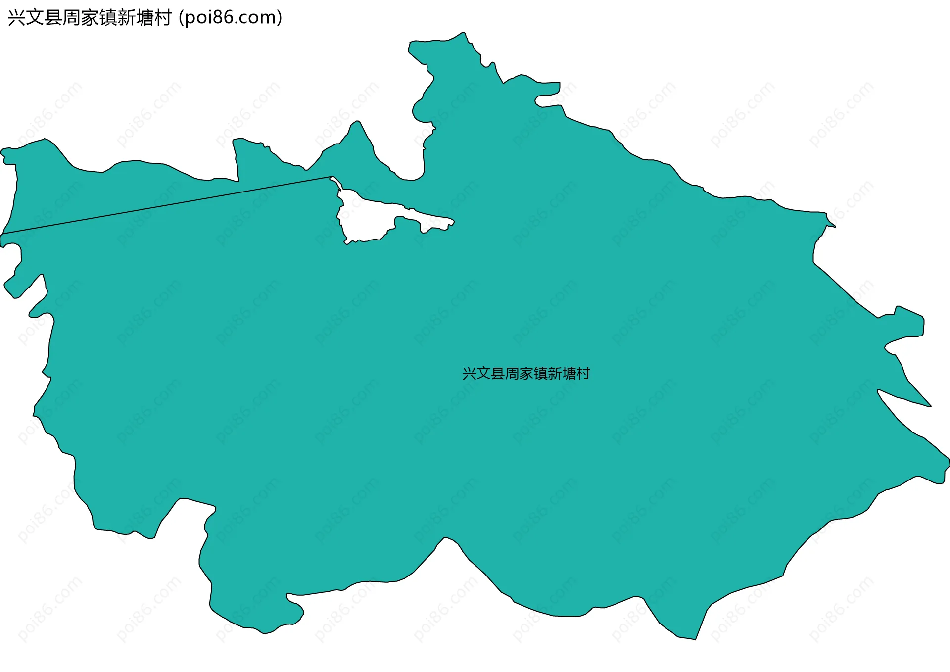 兴文县周家镇新塘村边界地图