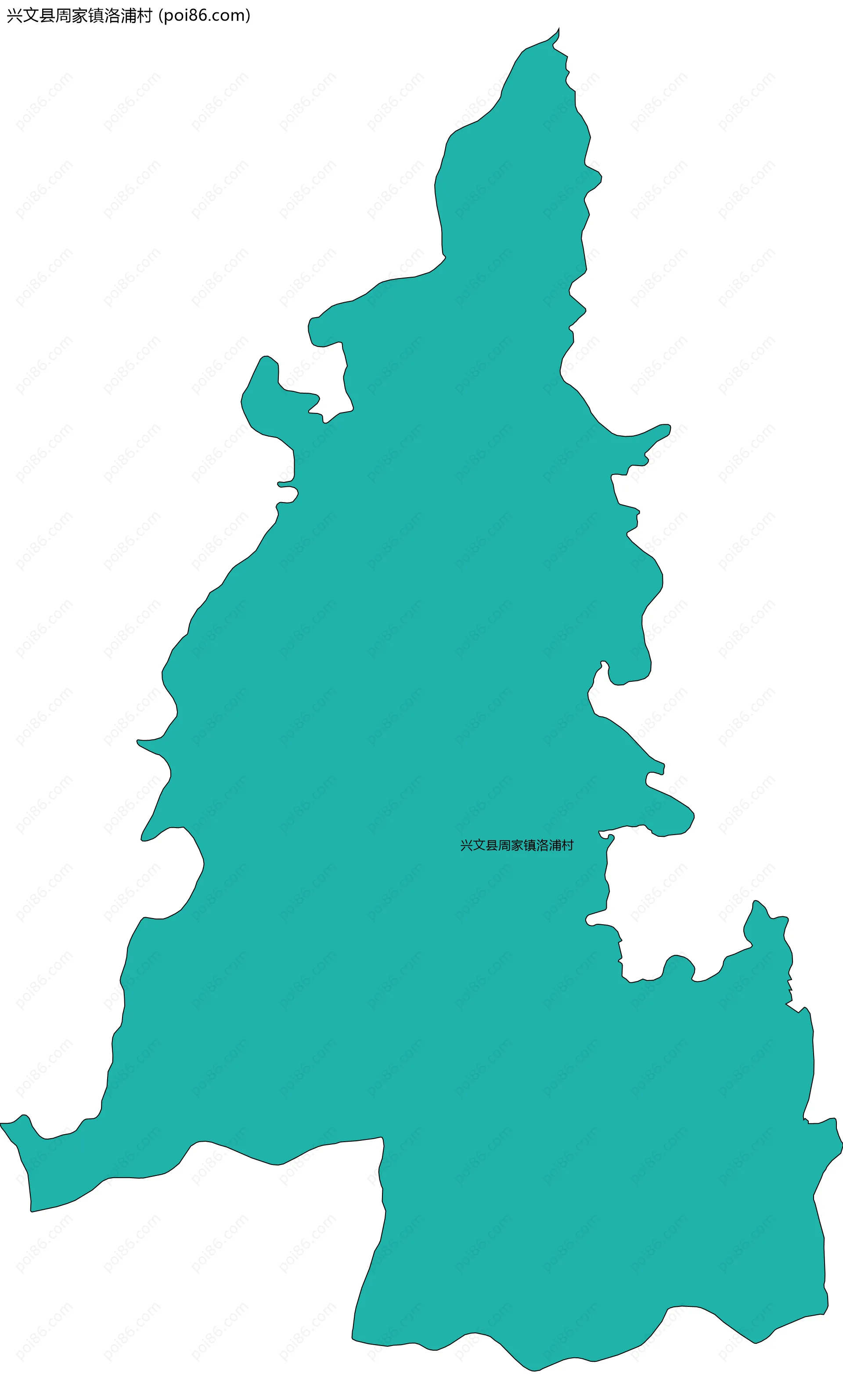 兴文县周家镇洛浦村边界地图