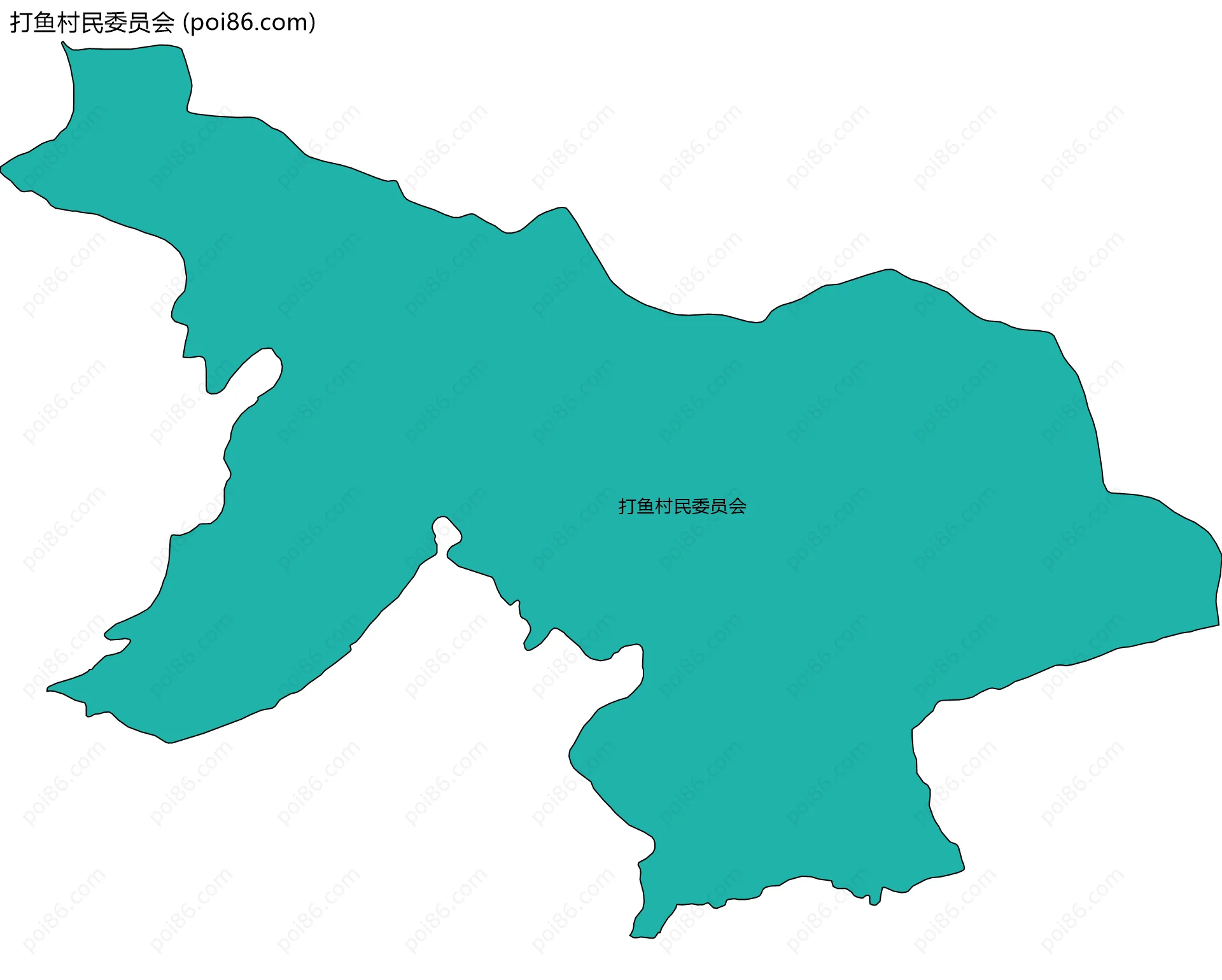 打鱼村民委员会边界地图