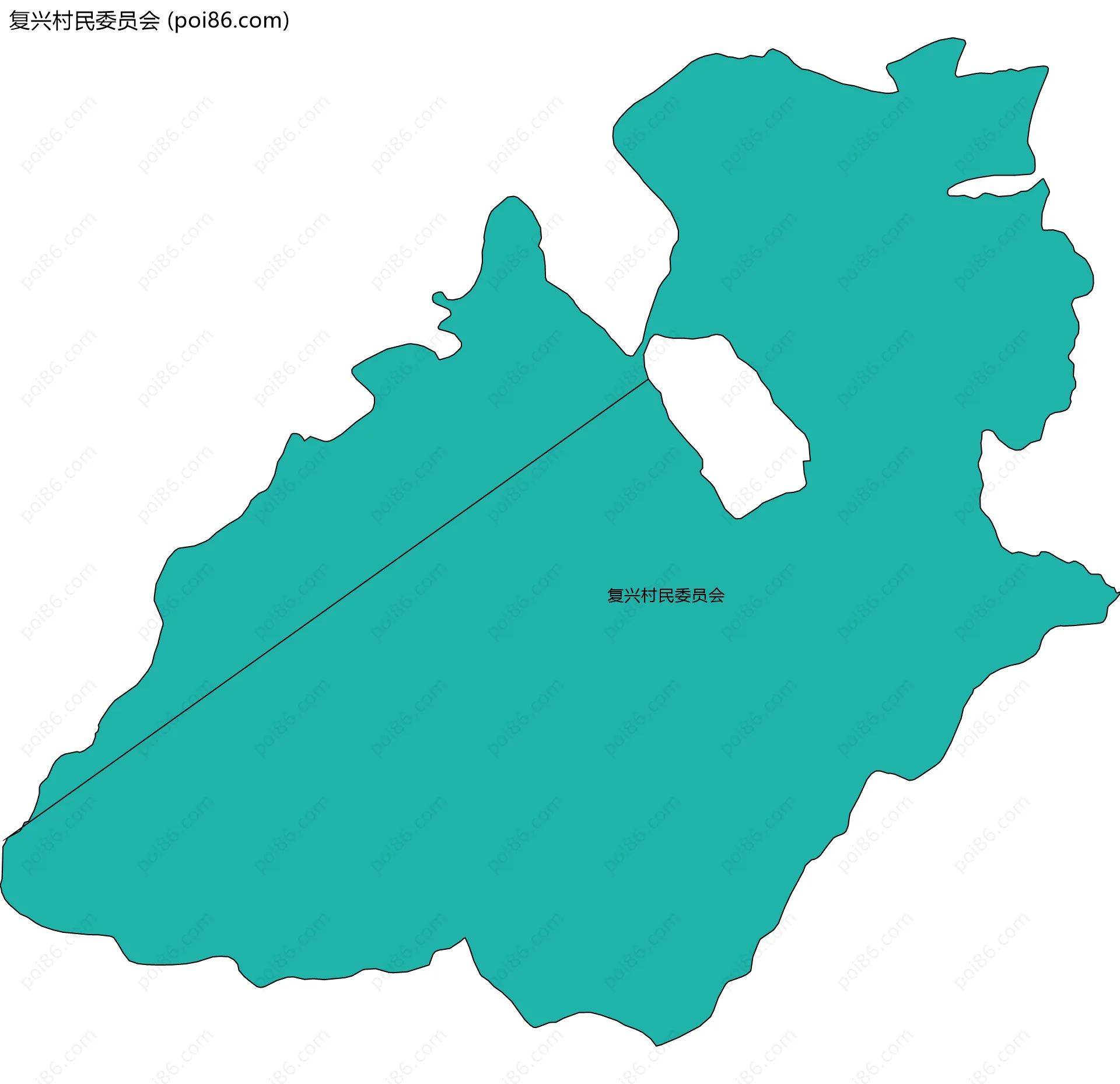 复兴村民委员会边界地图