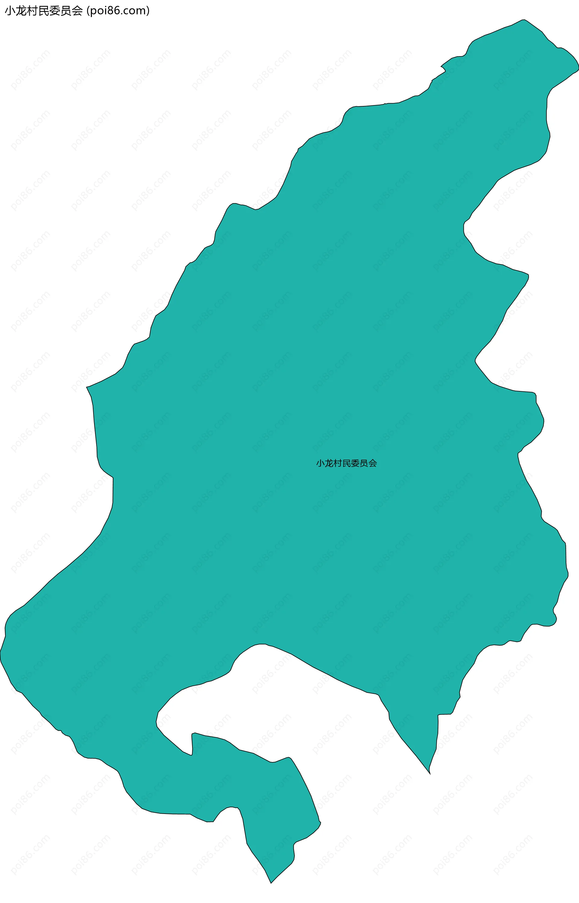 小龙村民委员会边界地图