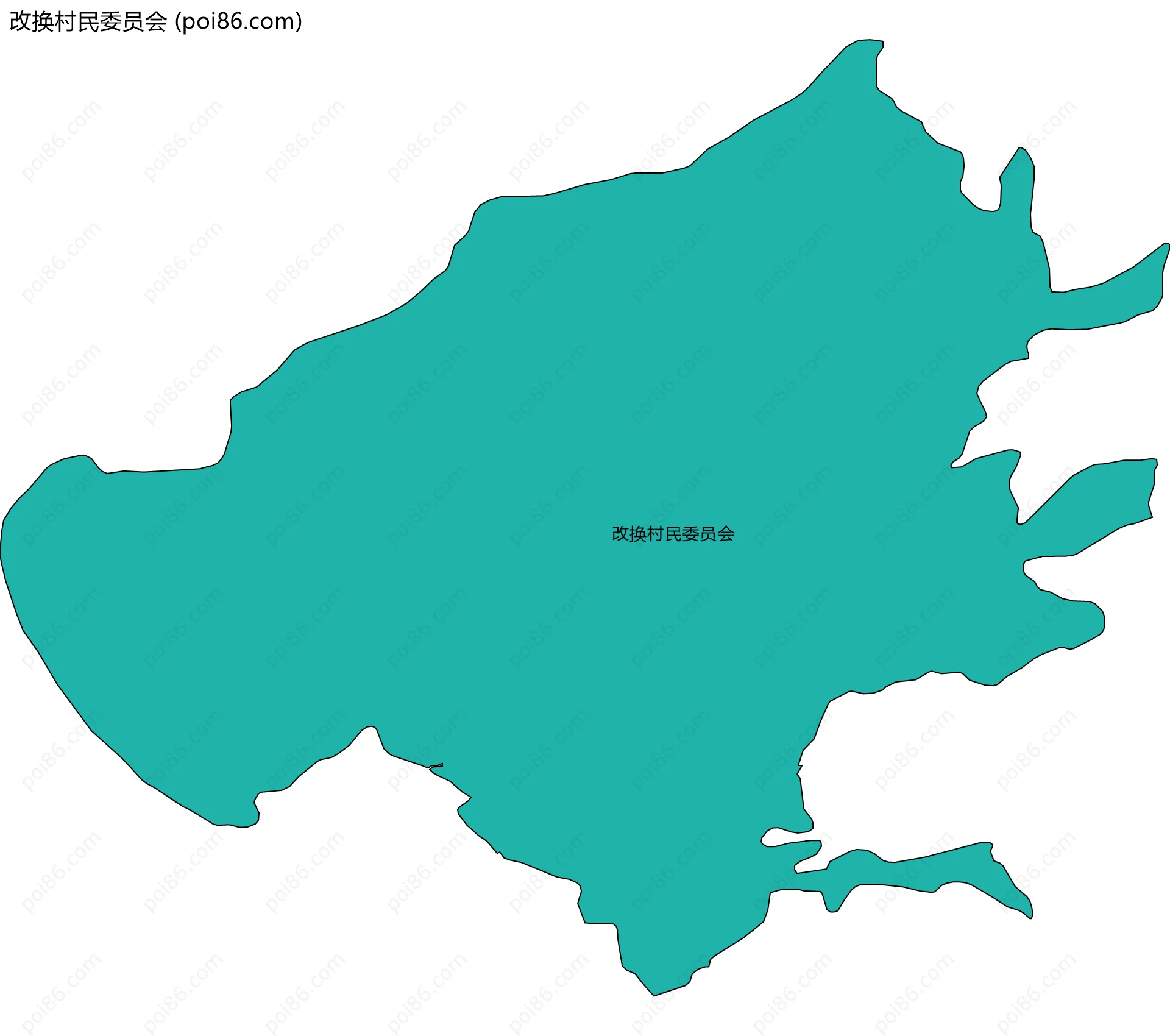 改换村民委员会边界地图
