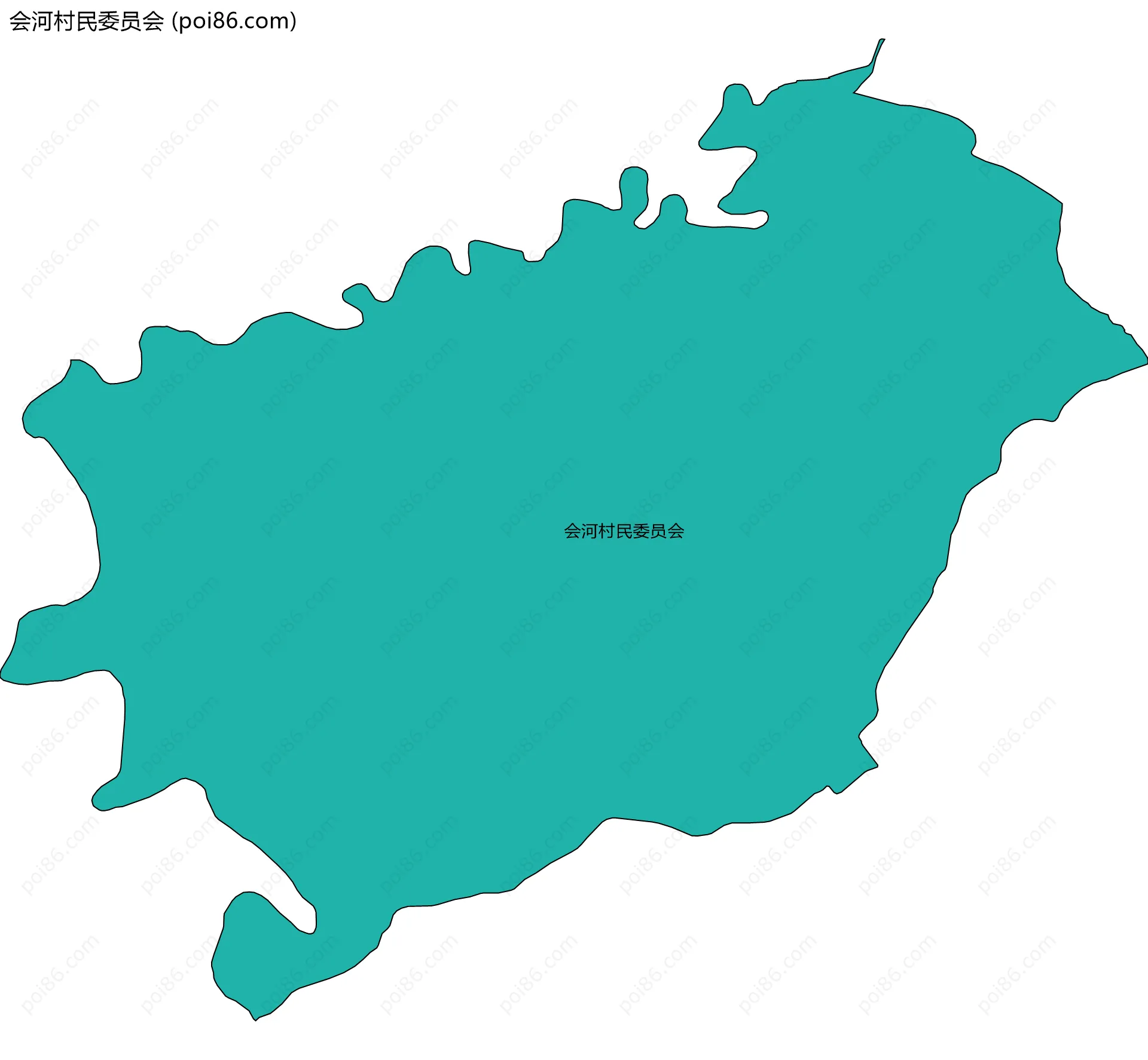 会河村民委员会边界地图