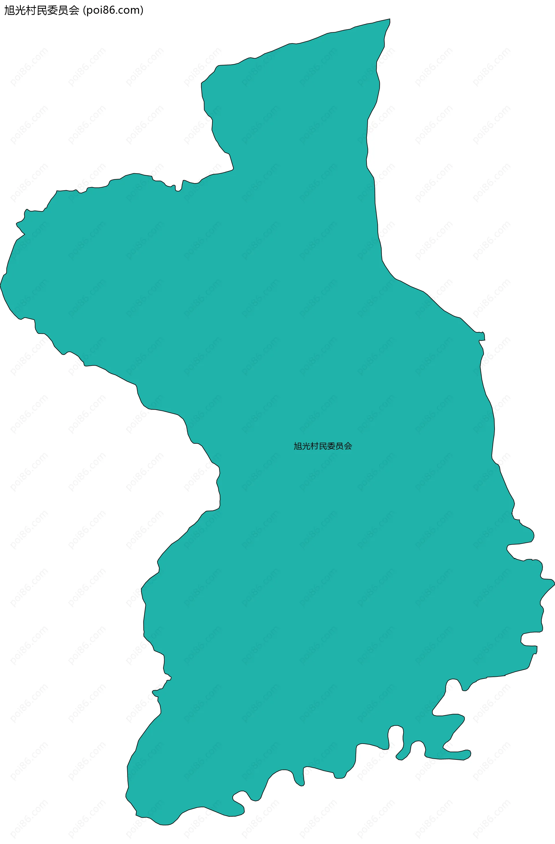旭光村民委员会边界地图
