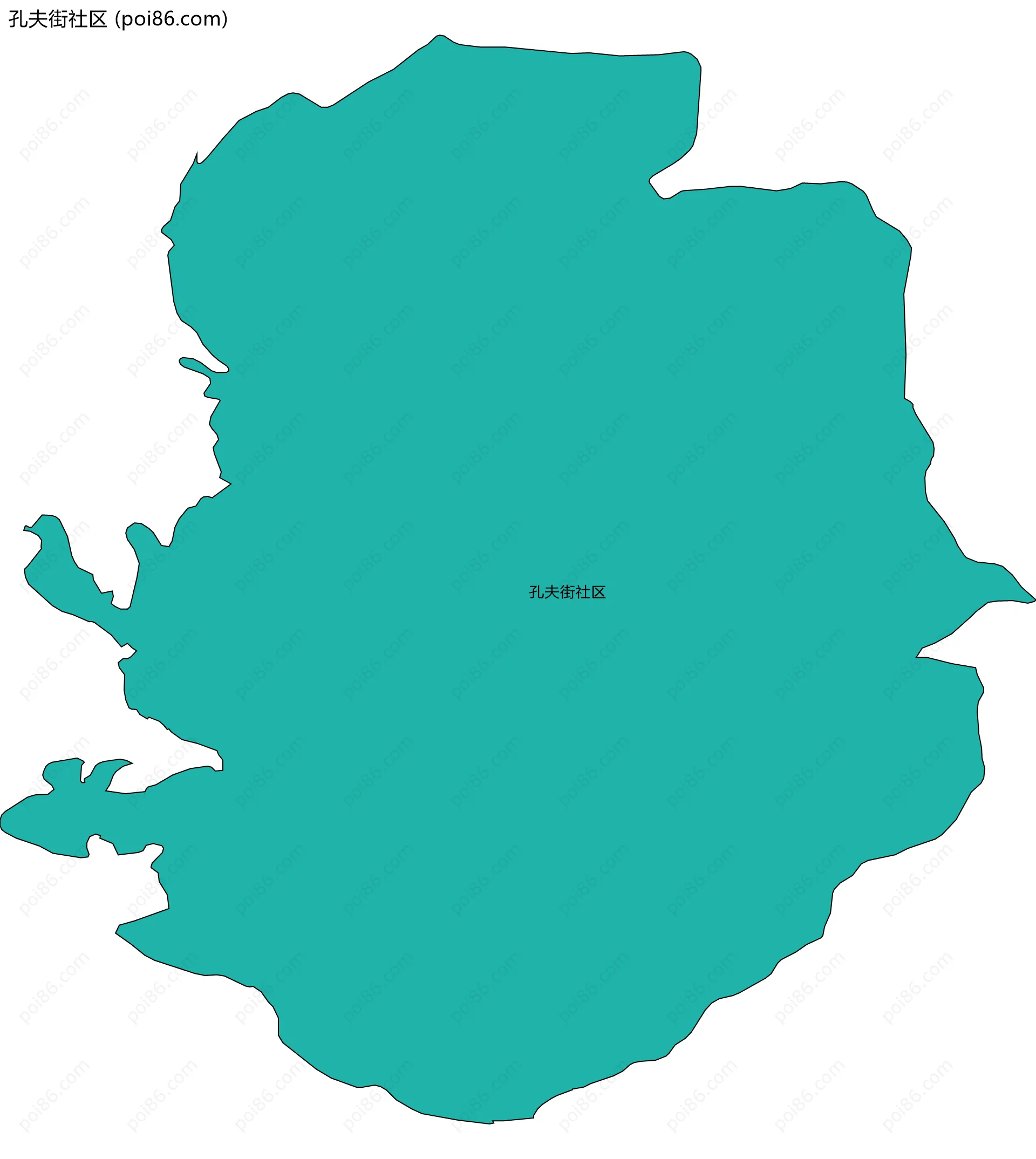 孔夫街社区边界地图