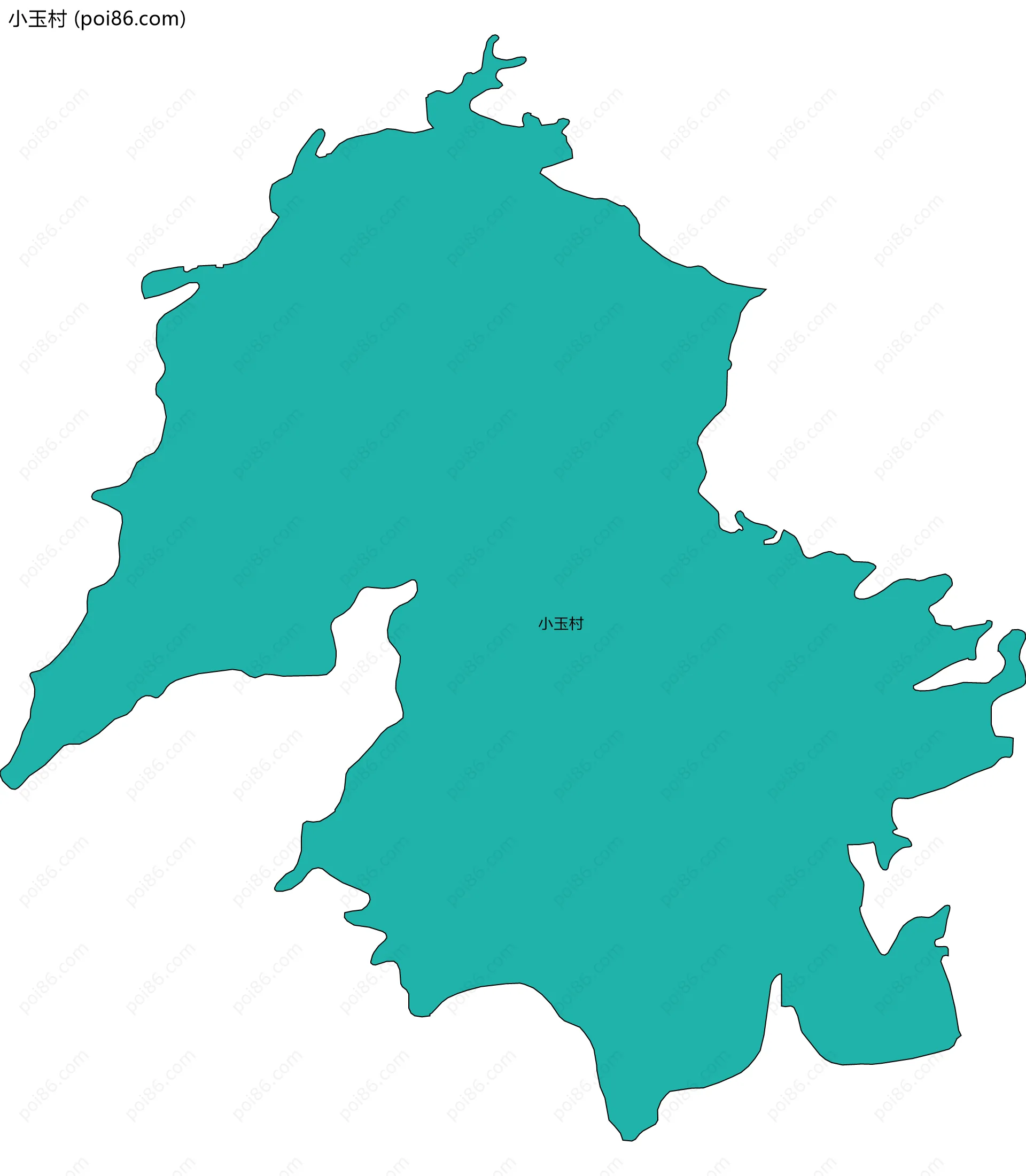 小玉村边界地图