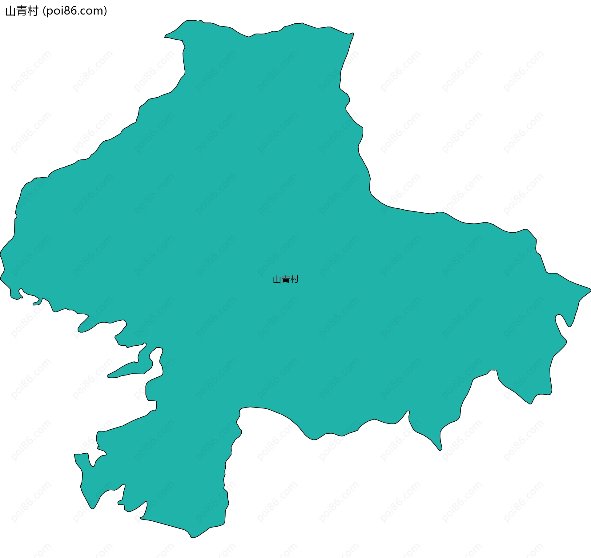山青村边界地图